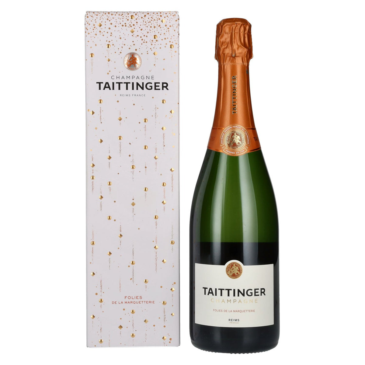 Taittinger Champagne Folies de la Marquetterie 12.5% ABV, 0.75 l in a gift box