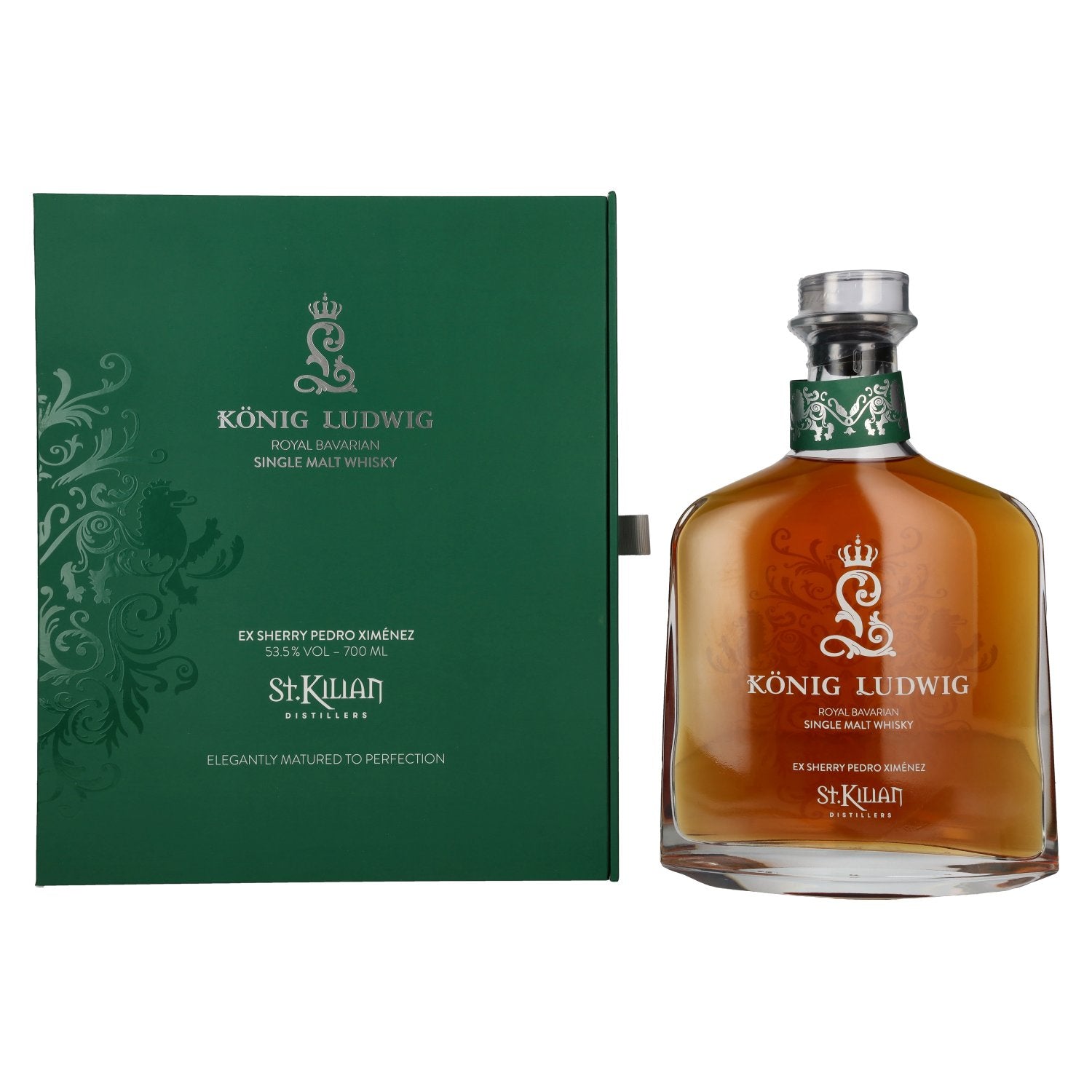 St. Kilian KÖNIG LUDWIG Single Malt Whisky Ex-Sherry Pedro Ximénez 53,5% Vol. 0,7l in geschenkverpakking