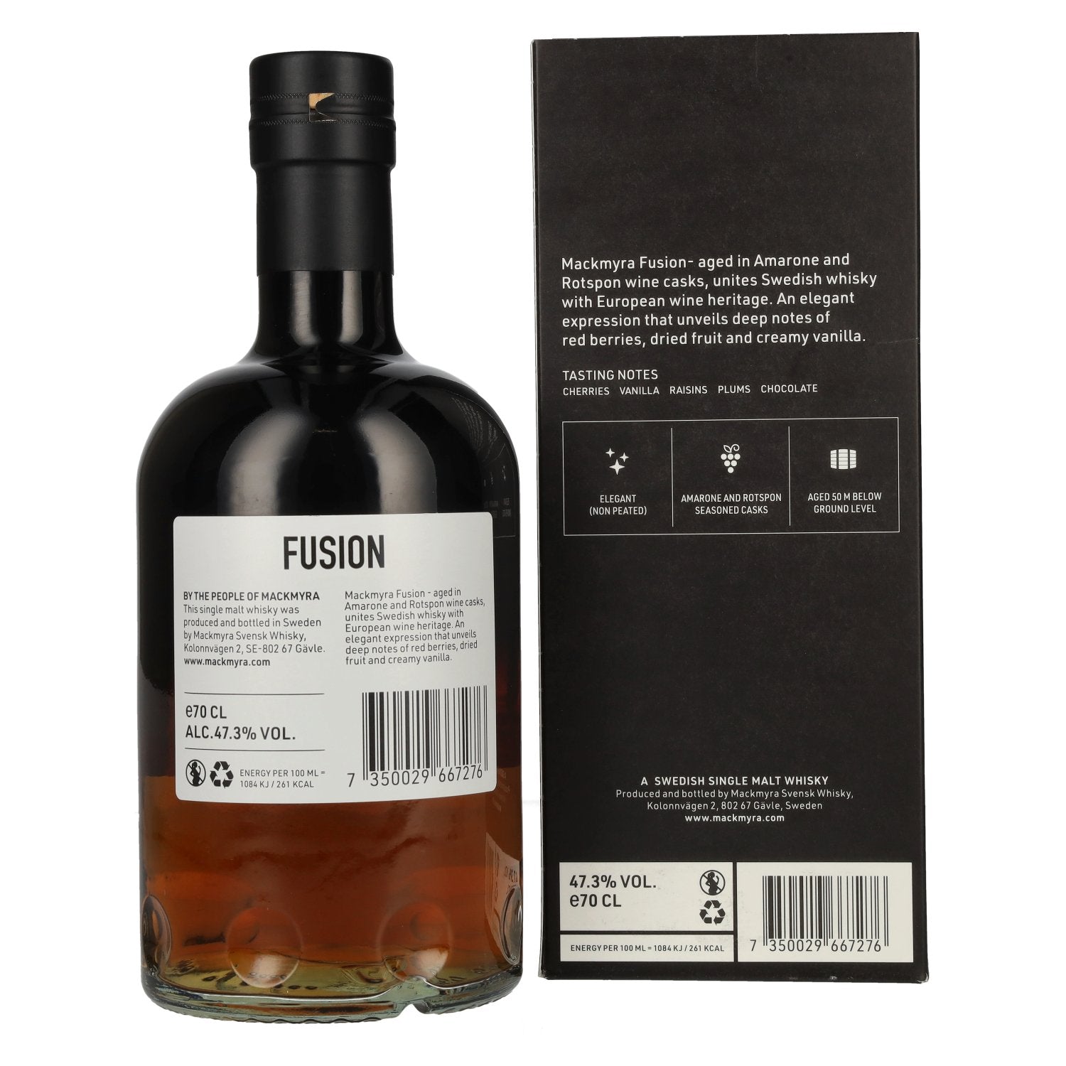 Mackmyra FUSION Zweedse Single Malt Whisky Limited Edition 47,3% Vol. 0,7l in geschenkverpakking