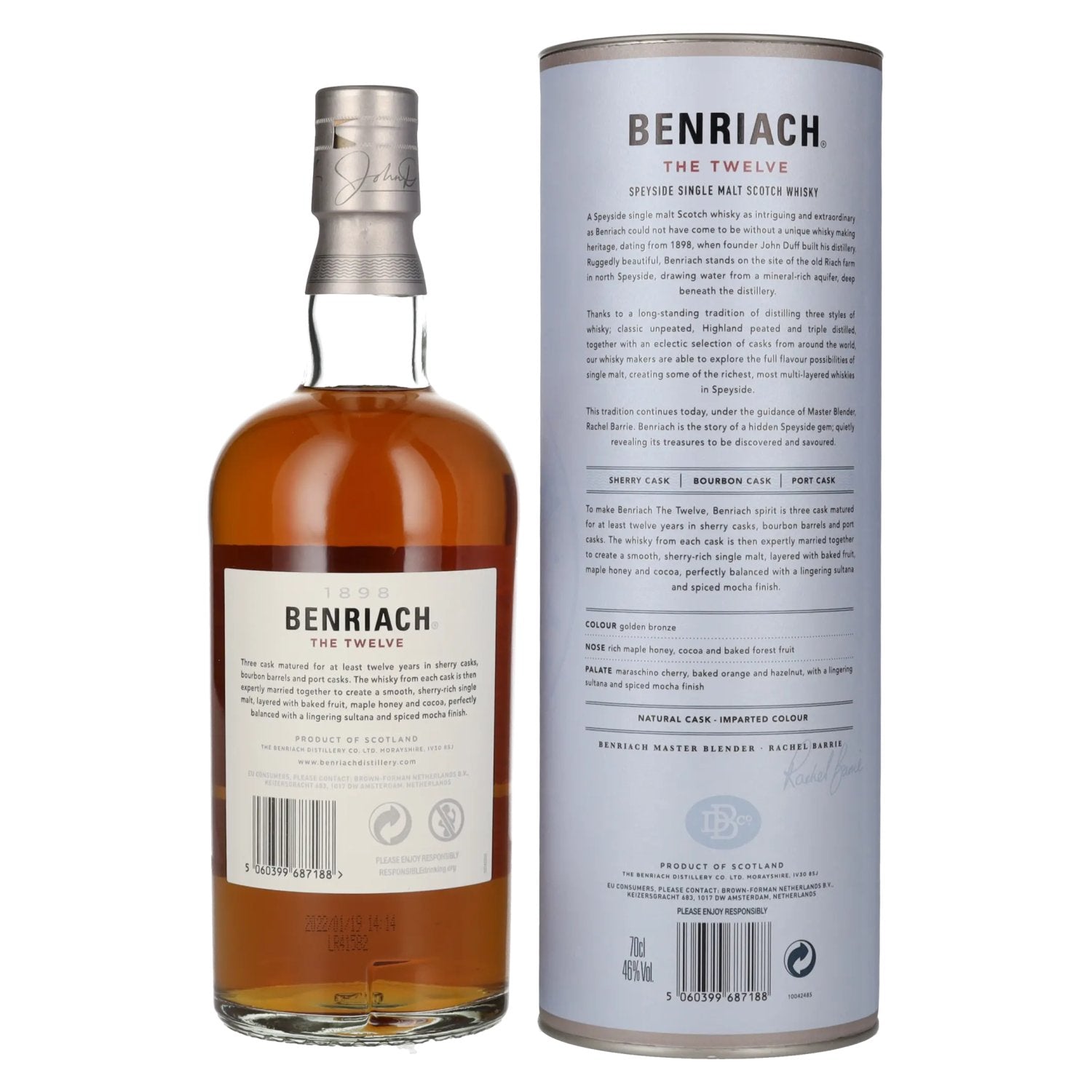 Benriach THE TWELVE Single Malt Three Cask Gerijpt 46% Vol. 0,7l in geschenkverpakking