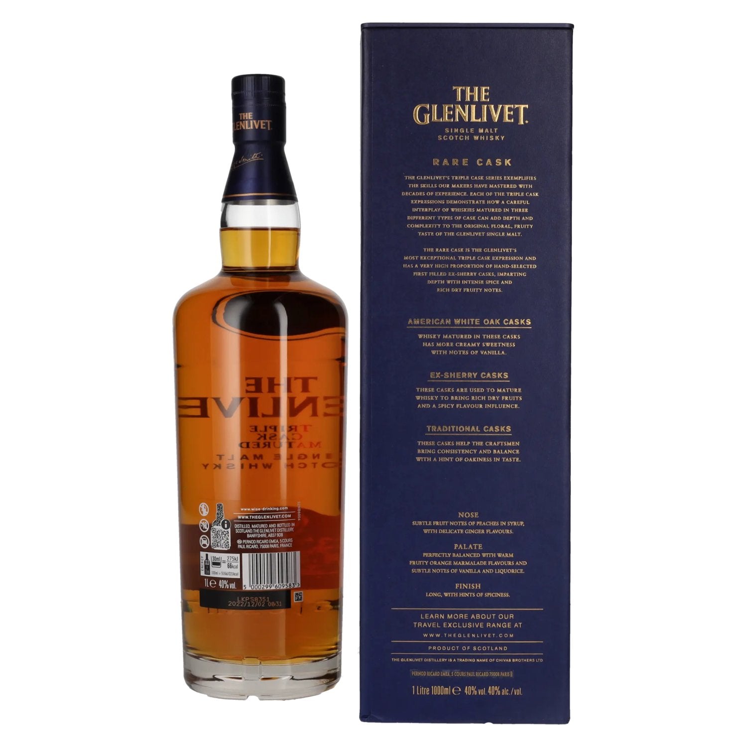 The Glenlivet RARE CASK Small Batch No. 9378/016 40% vol. 1l en boîte cadeau