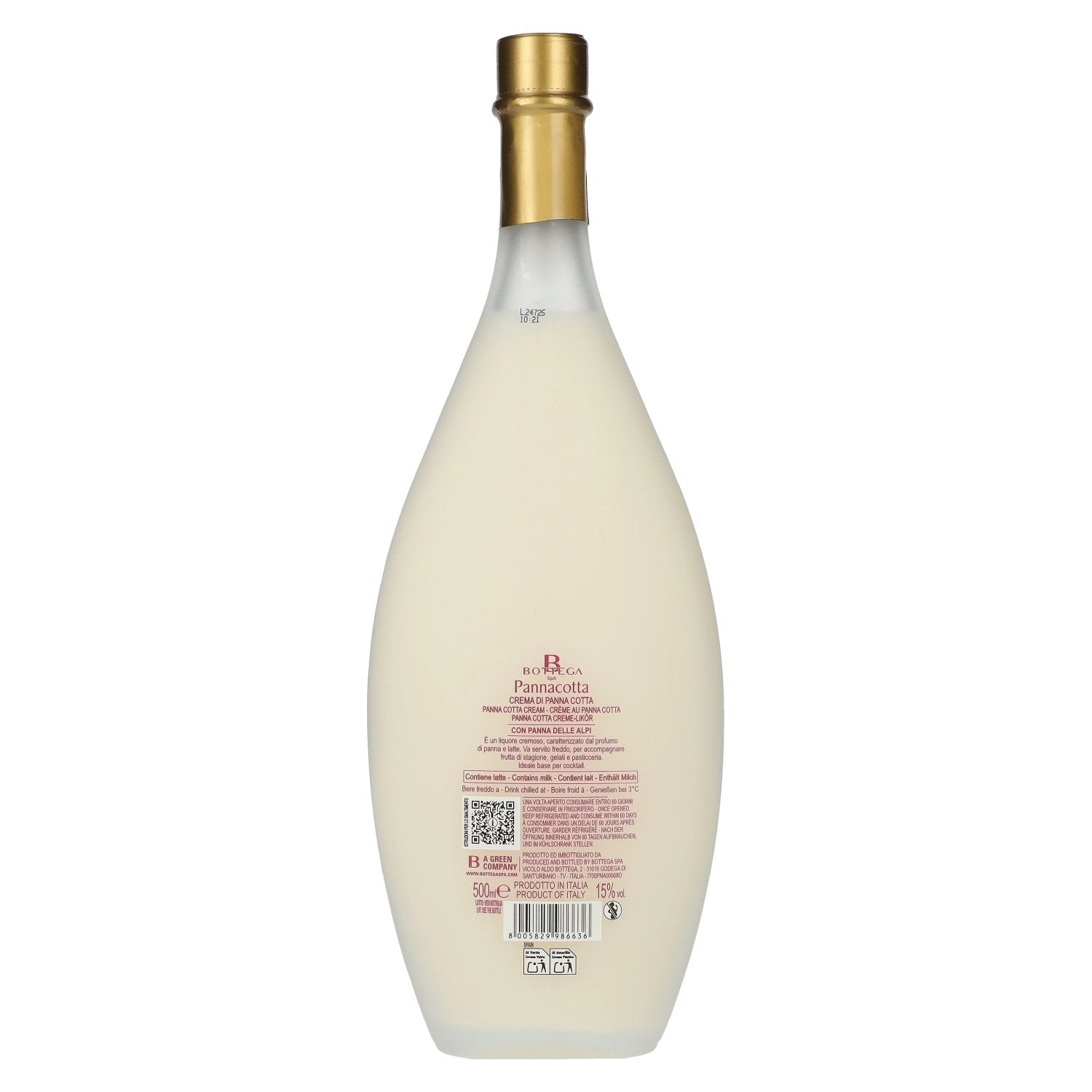 Bottega Crema di PANNACOTTA Roomlikeur 15% Vol. 0,5l