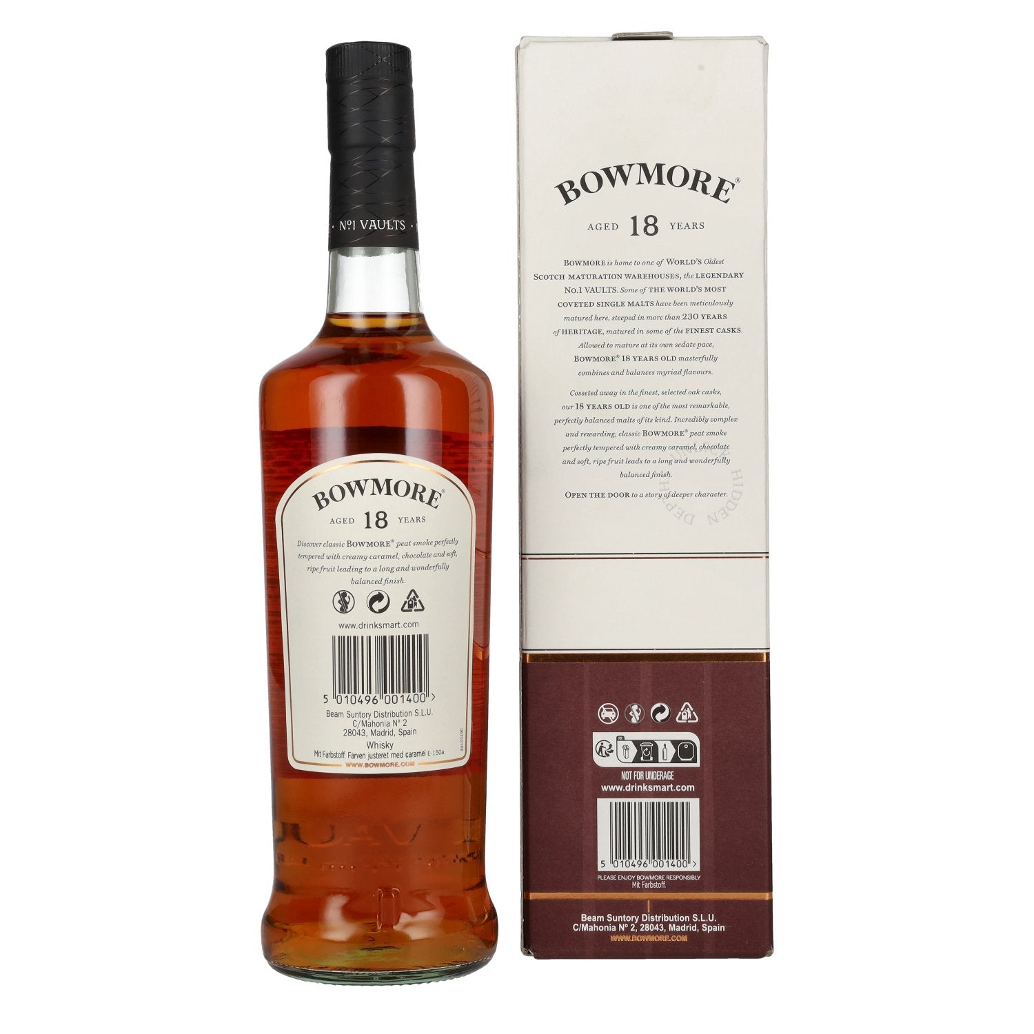 Bowmore 18 Years Old Islay Single Malt Scotch Whisky 43% Vol. 0,7l in Geschenkbox