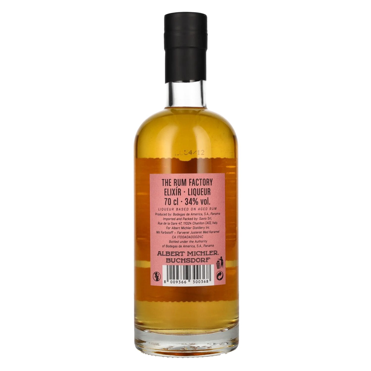 The Rum Factory Elixir Liqueur 34% ABV 0.7l
