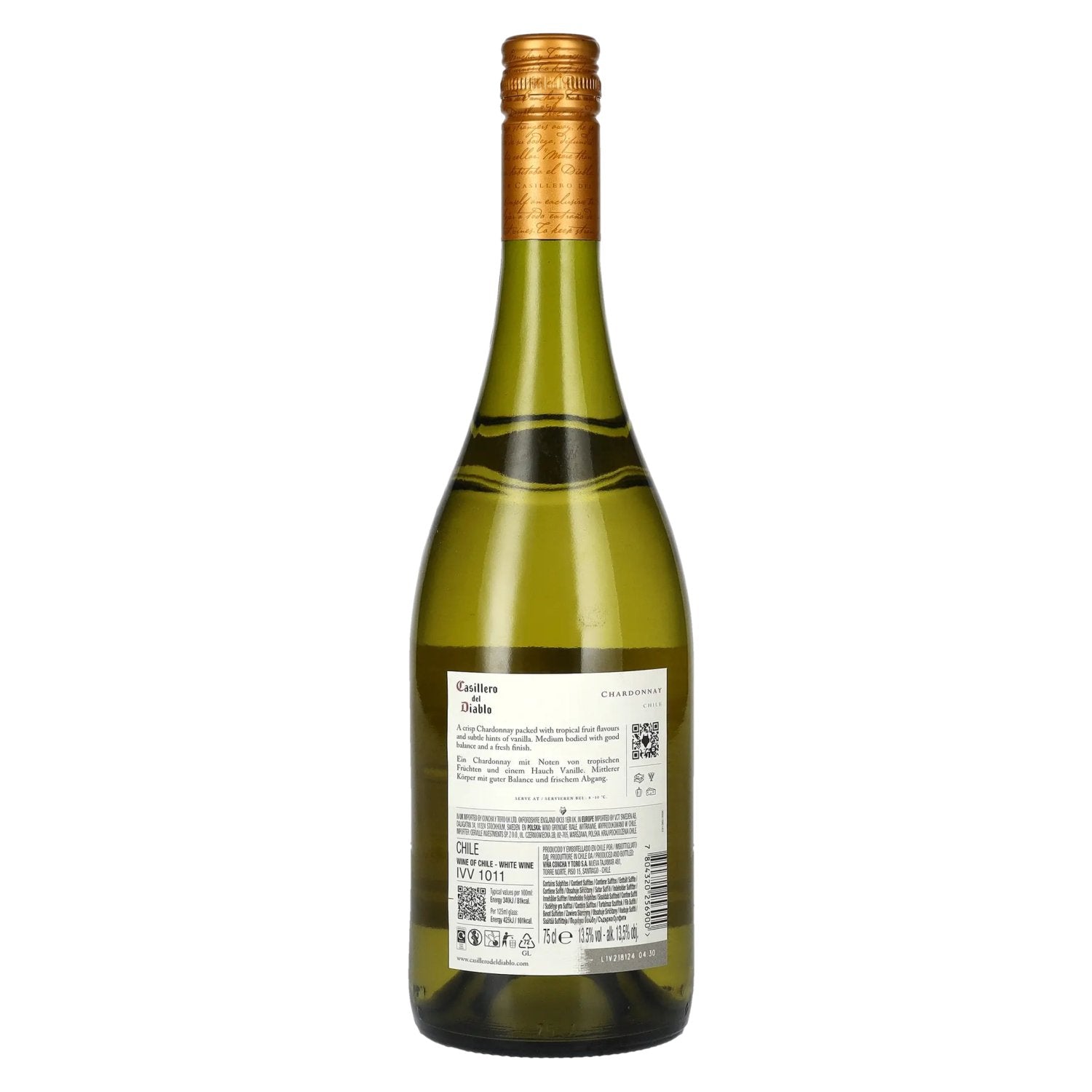 Concha y Toro Casillero del Diablo CHARDONNAY Reserva 2022 13,5% Vol. 0,75l