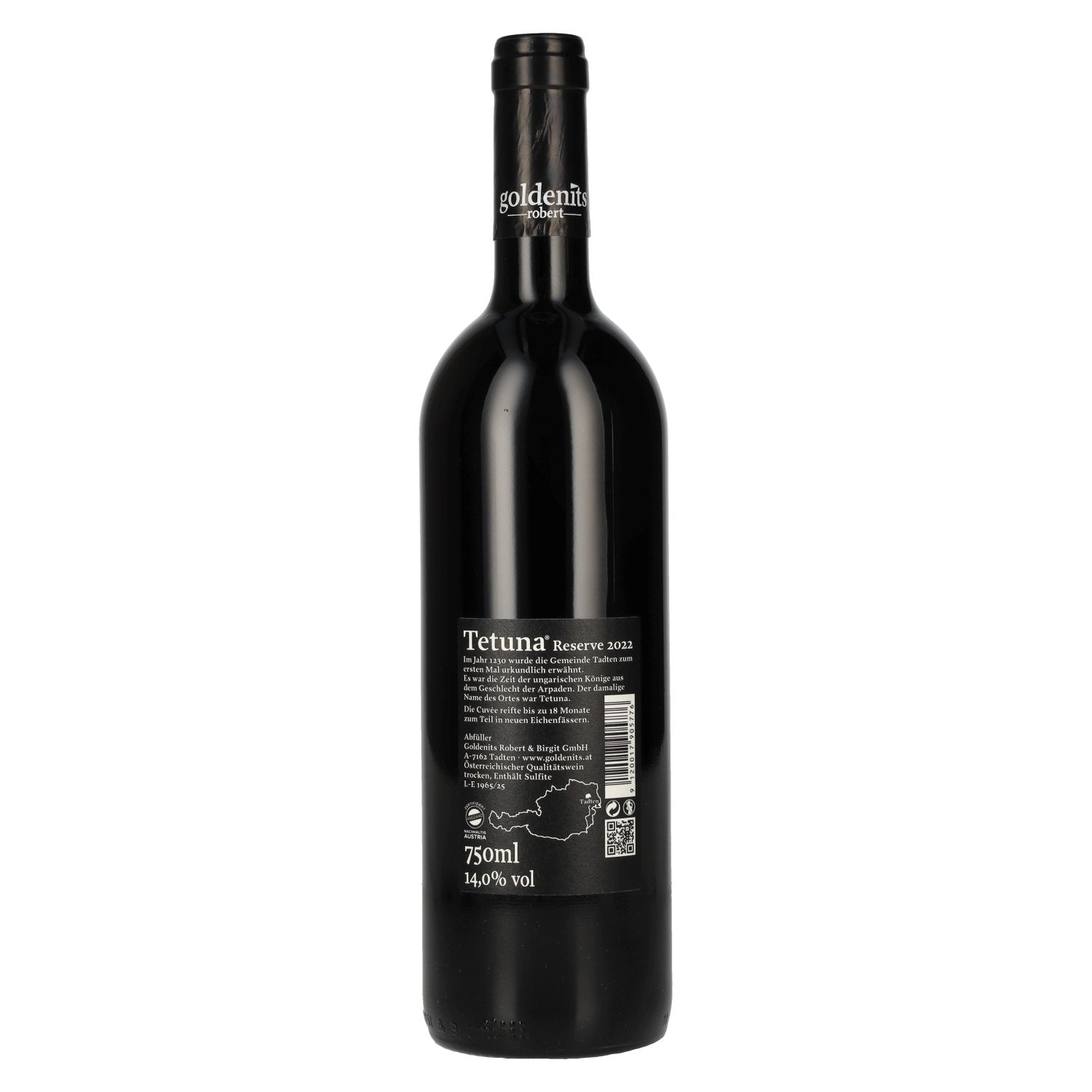 Goldenits Robert Tetuna Reserve 2022 14% Vol. 0,75l