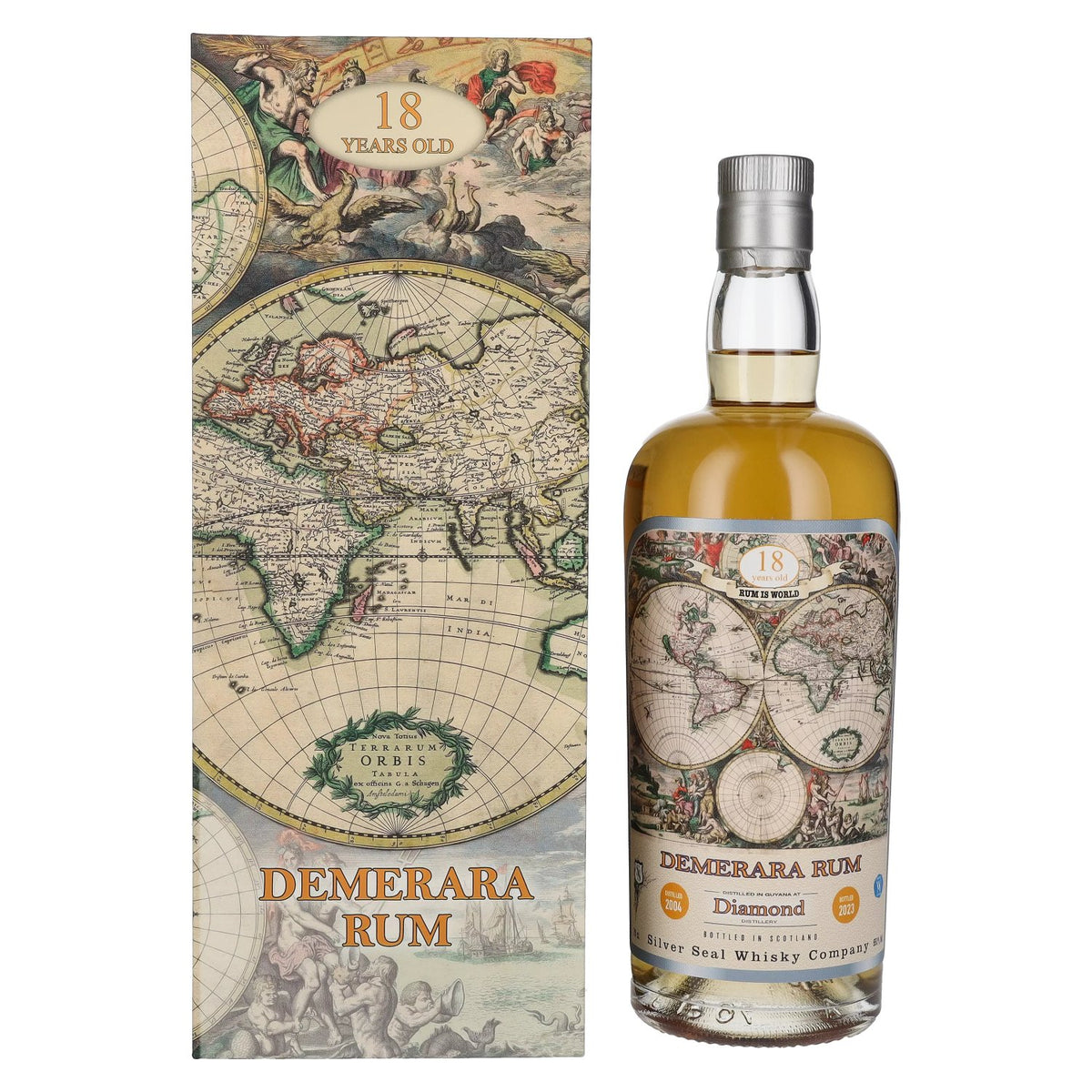 Silver Seal DEMERARA DIAMOND Rum, 18 Years Old, 2004, 55.1% vol., 0.7 litres, in a gift box