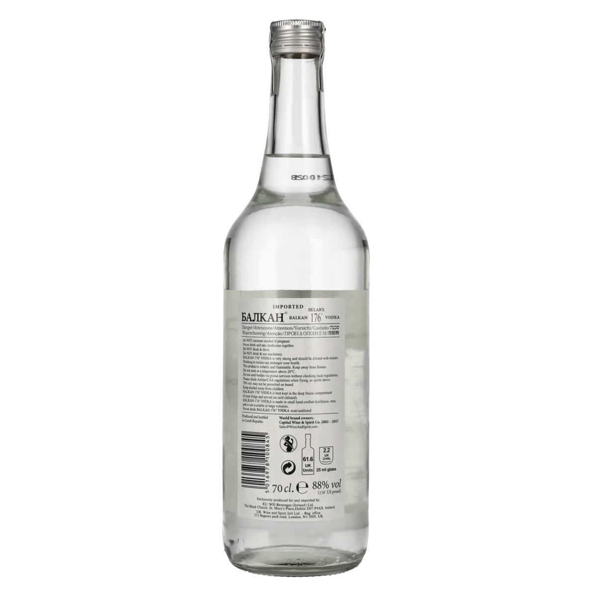 Balkan 176° Vodka 88 % vol. 0,7 l