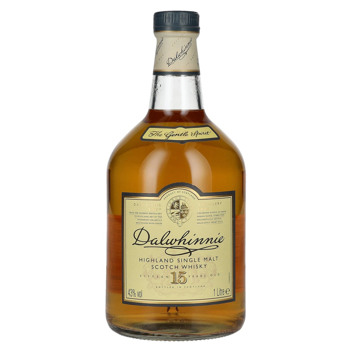 Dalwhinnie 15 ans d'âge, whisky single malt des Highlands, 43 % vol., 1 l