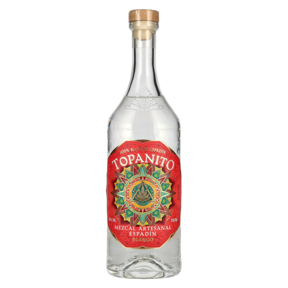 Topanito Mezcal Artesanal Blanco 100% Mague Espadín 52% Vol. 0,7l