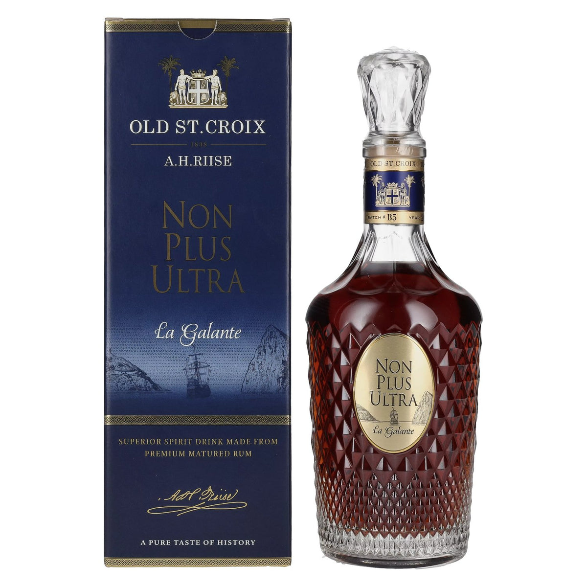 Old St. Croix A.H. Riise NON PLUS ULTRA La Galante 43,4% Vol. 0,7l in Geschenkbox