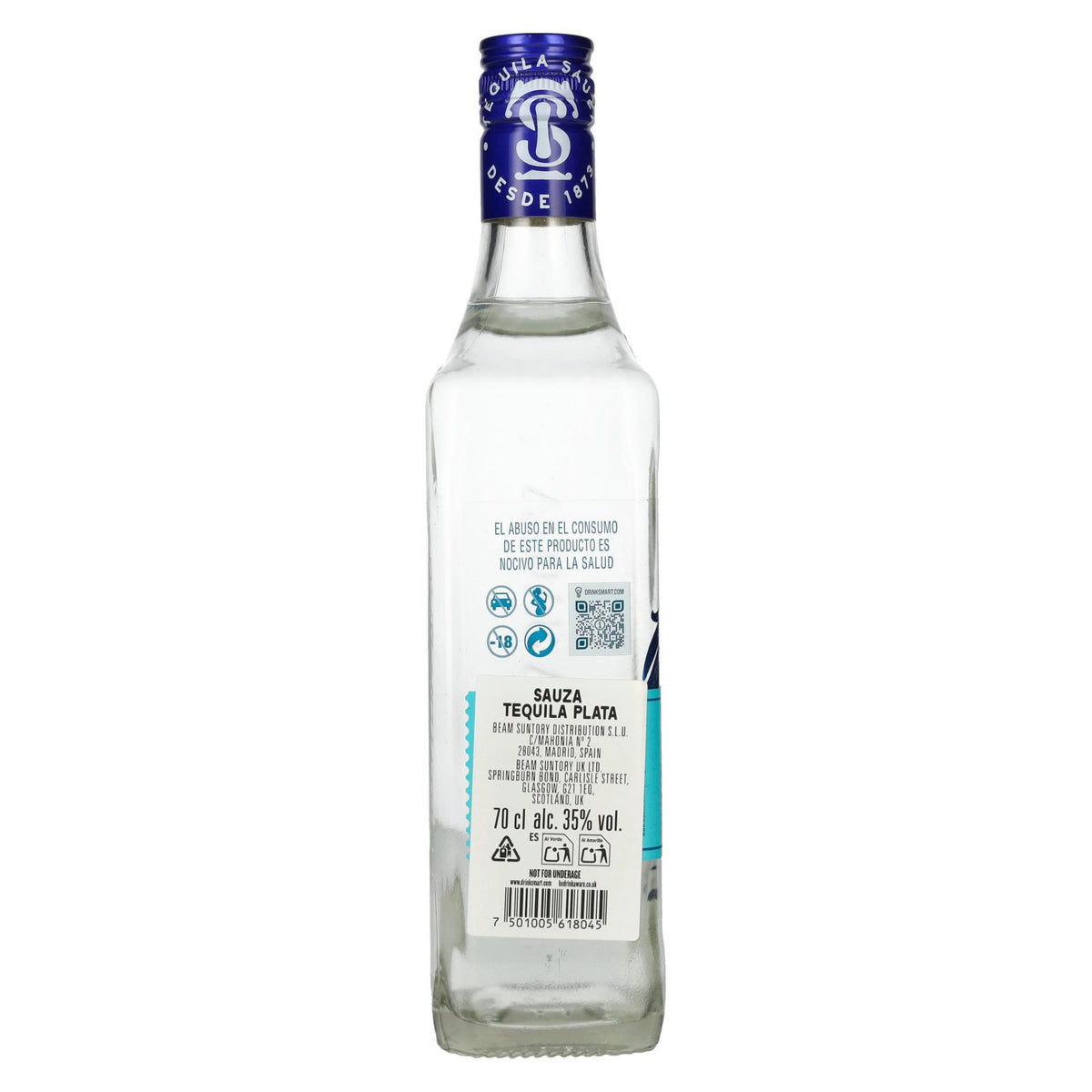 Sauza Hacienda Tequila Plata Agave Azul 35% vol. 0.7 l