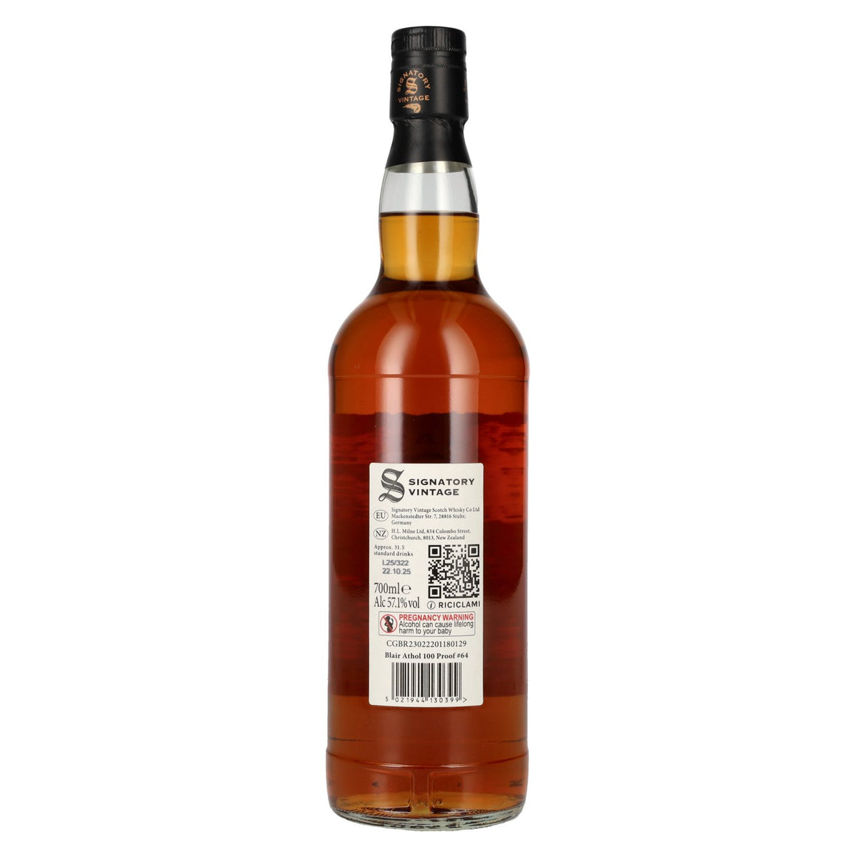 Signatory Vintage 100 Proof Edition Blair Athol 11 Years Old Single Malt #64 2014 57.1% vol. 0.7 l
