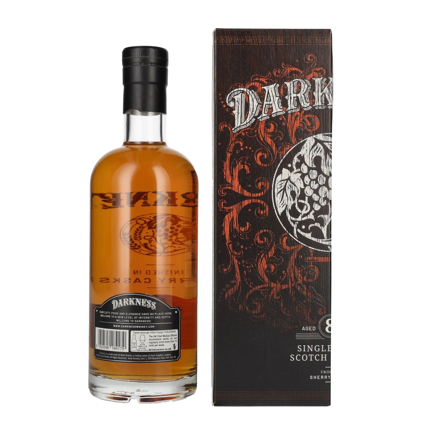 Darkness ! 8 Years Old Single Malt Scotch Whisky SHERRY CASKS 47,8% Vol. 0,7l en boîte cadeau