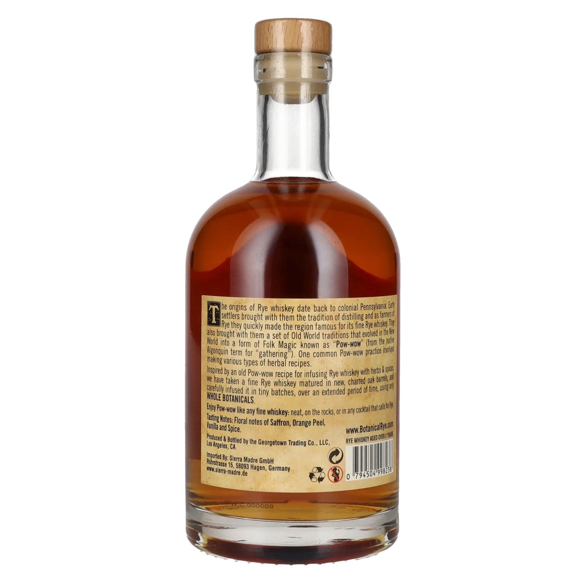 Pow-wow Botanical RYE Straight Rye Whiskey 45 % vol. 0,7 l
