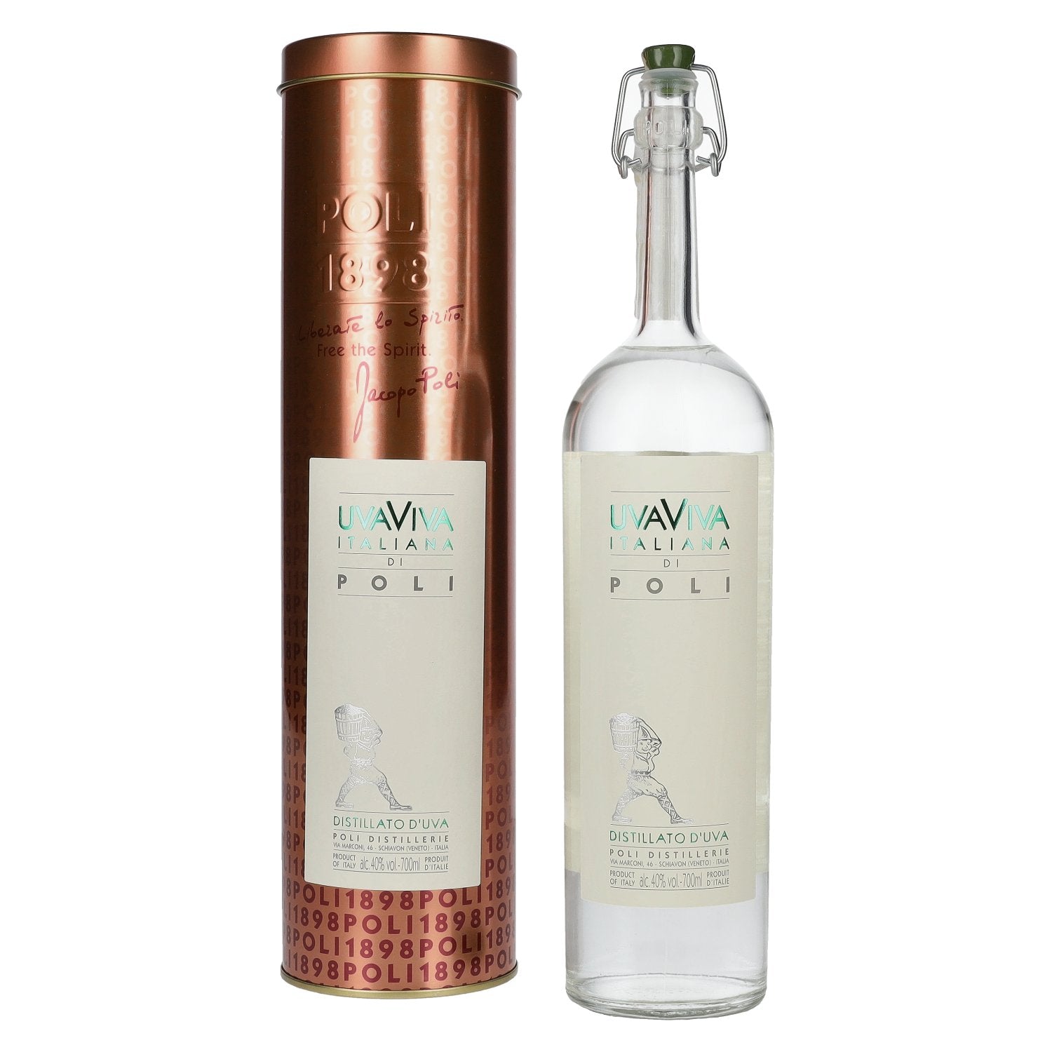 Poli UVAVIVA Italiana 40% Vol. 0,7l in Blik