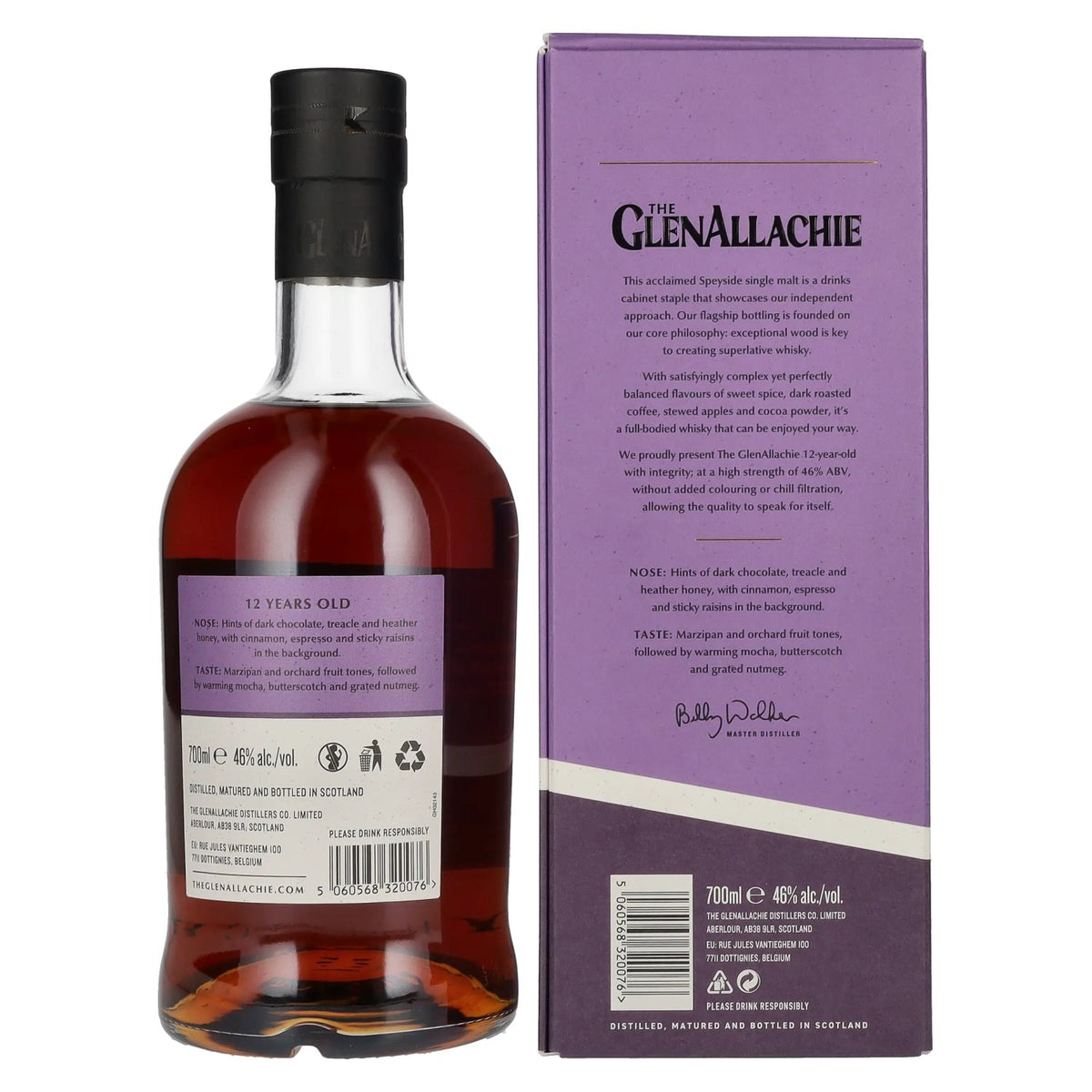 The GlenAllachie 12 Years Old Speyside Single Malt 46% Vol. 0,7l in Geschenkbox