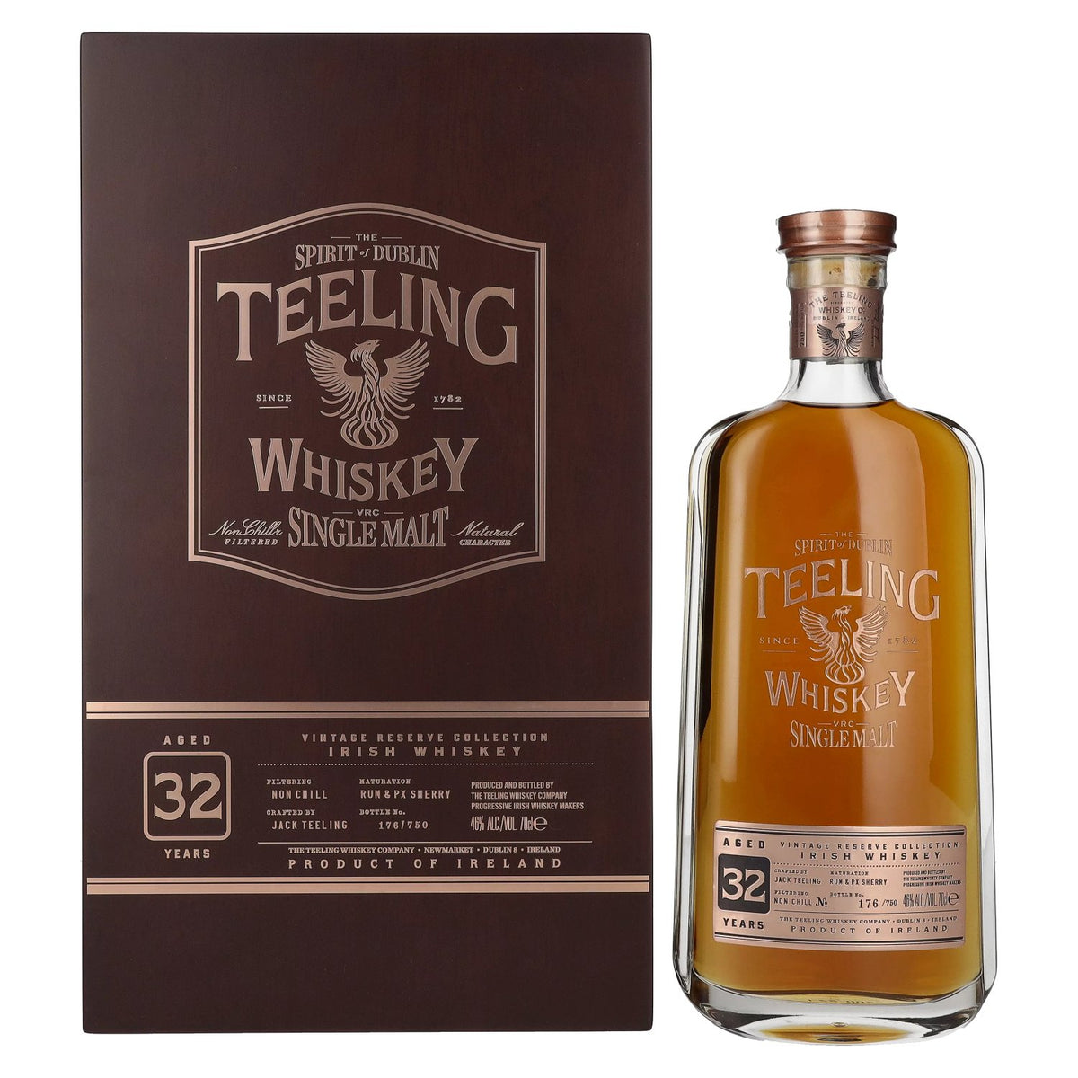 Teeling Whiskey 32 ans d'âge VINTAGE RESERVE COLLECTION 46 % vol. 0,7 l dans un coffret en bois