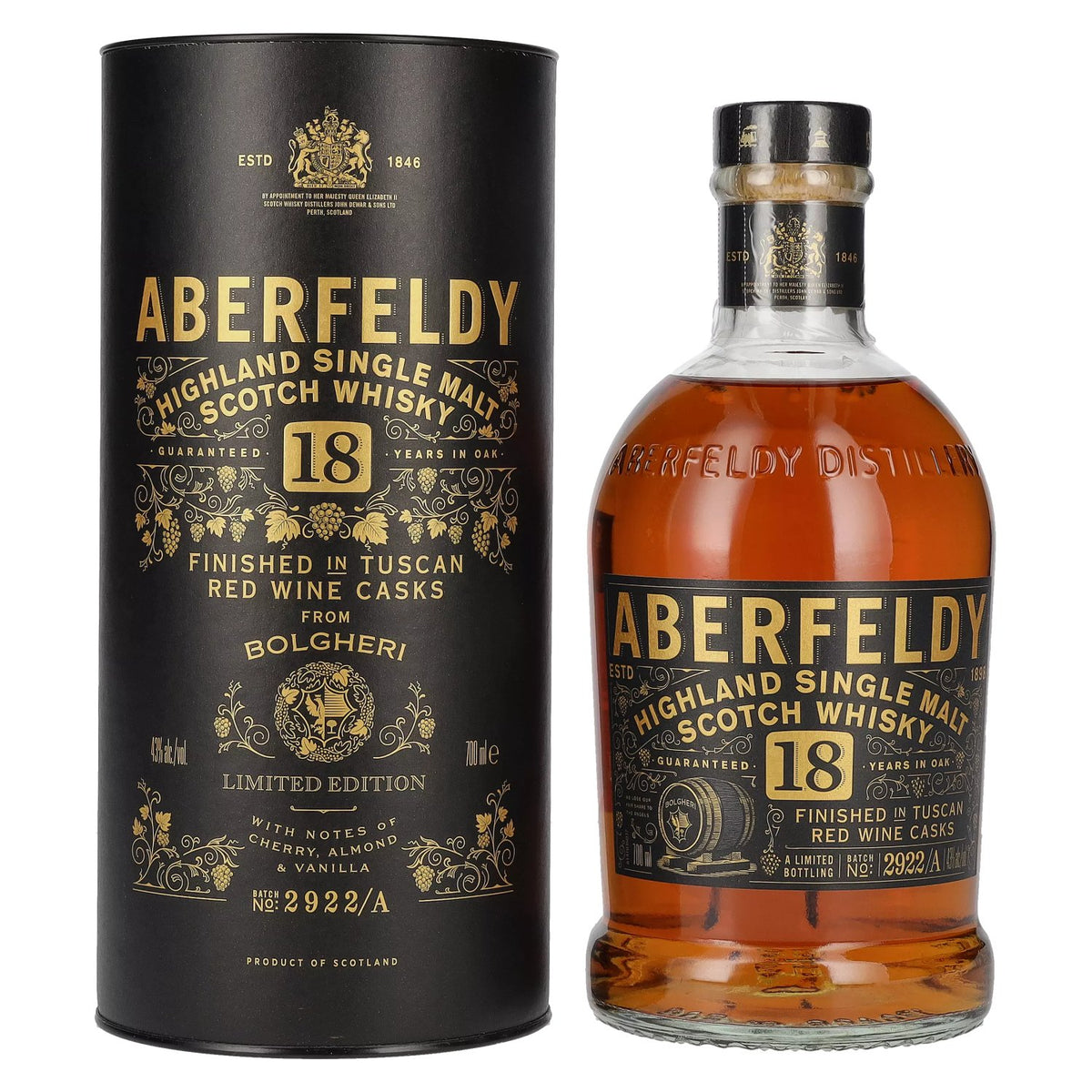 Aberfeldy 18 Years Old Red Wine Casks BOLGHERI 43% vol. 0.7 l in a gift box