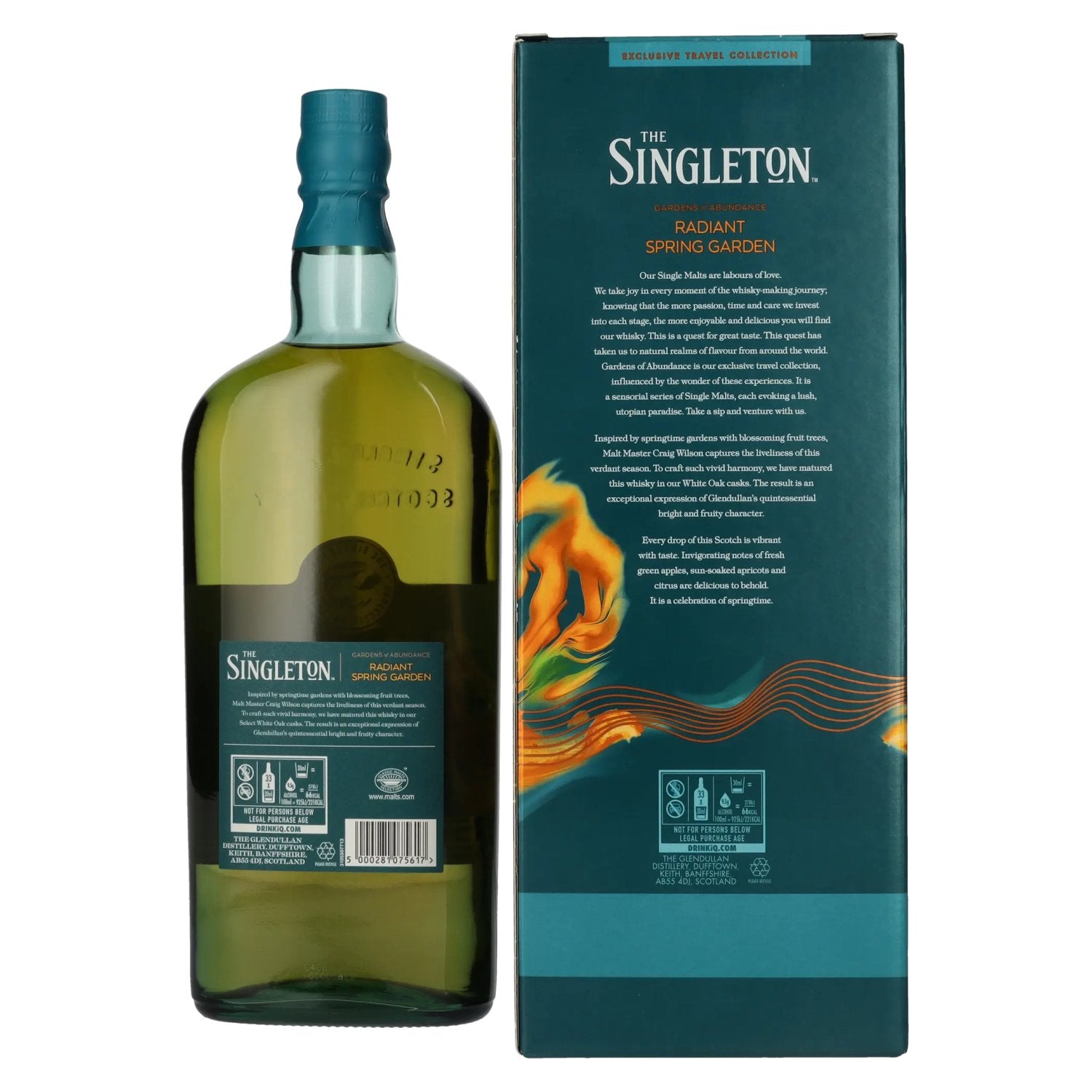 The Singleton Glendullan RADIANT SPRING GARDEN Single Malt Scotch Whisky 40% Vol. 1l in geschenkverpakking