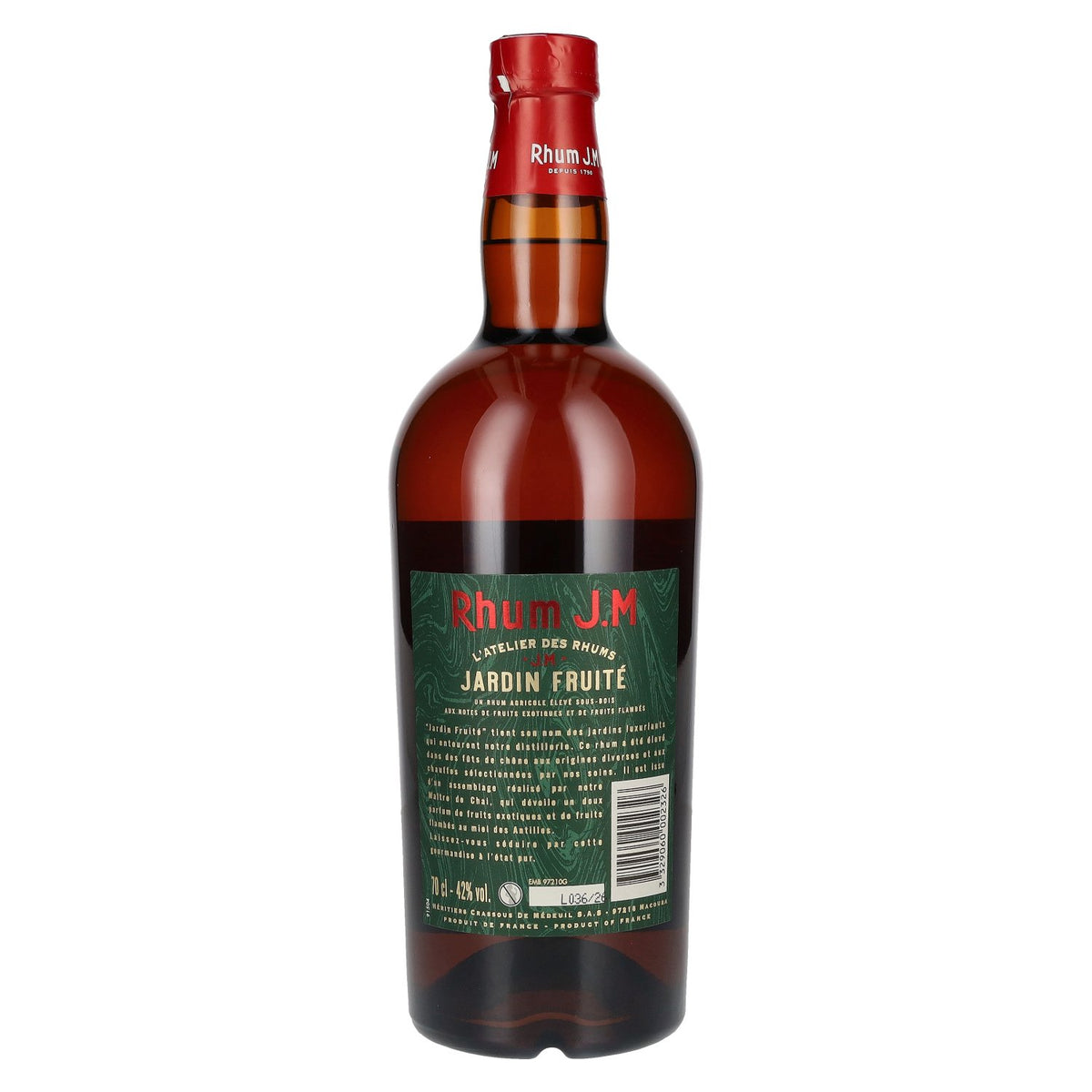 Rhum J.M FRUITÉ Agricultural Rum 42% vol. 0.7 l