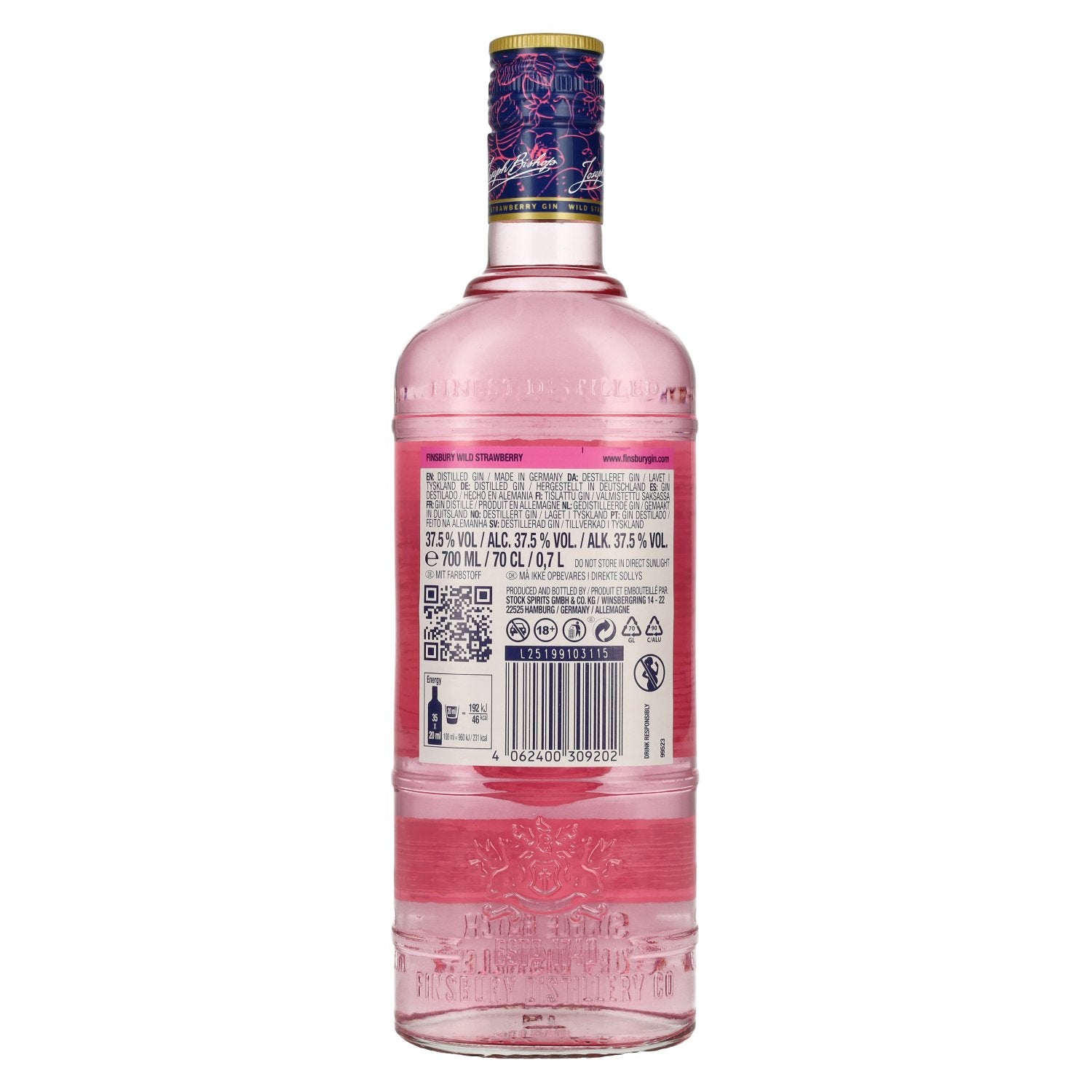 Finsbury Wild Strawberry Distilled Gin 37,5% Vol. 0,7l