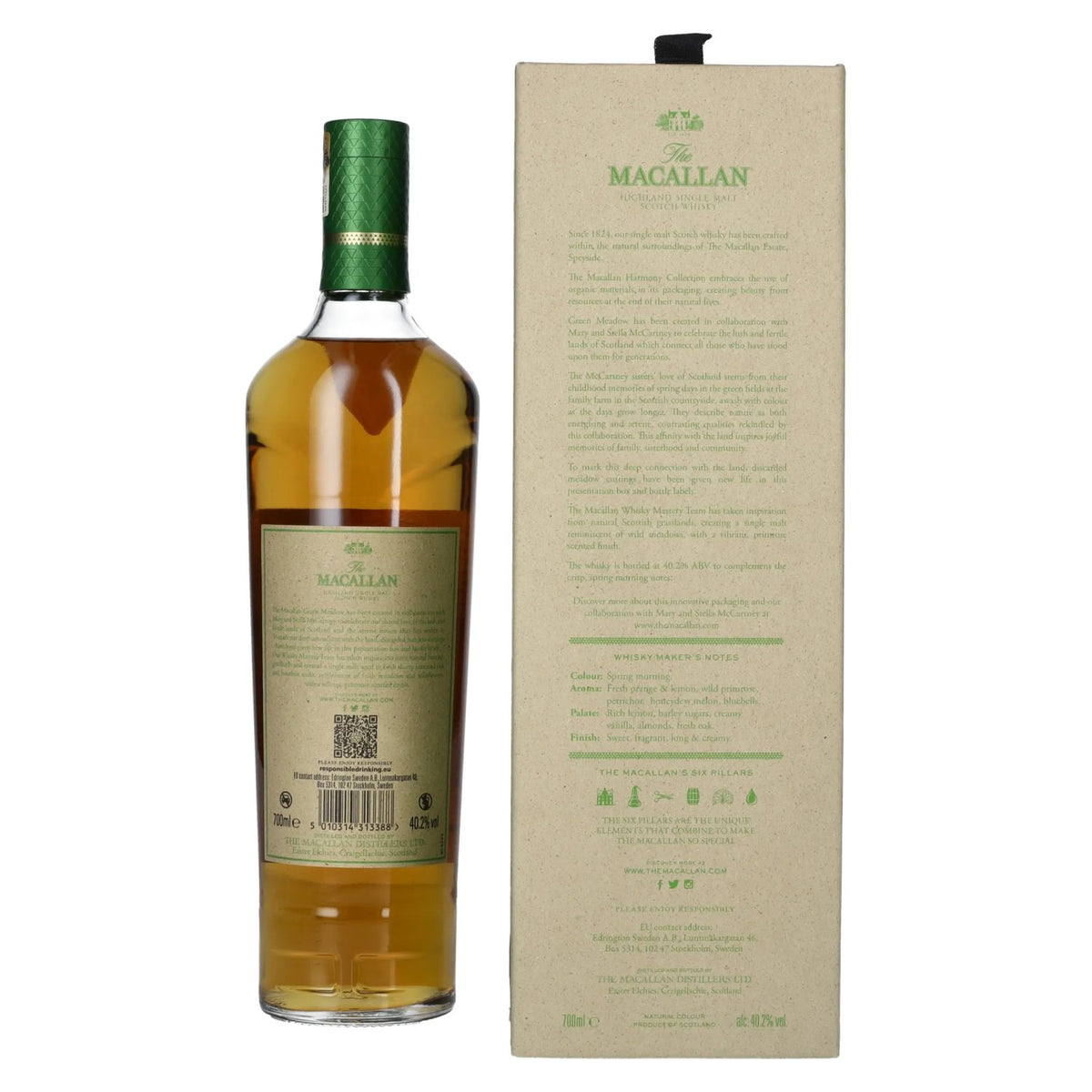 The Macallan The Harmony Collection GREEN MEADOW Highland Single Malt 40,2% vol. 0,7 l in geschenkverpakking