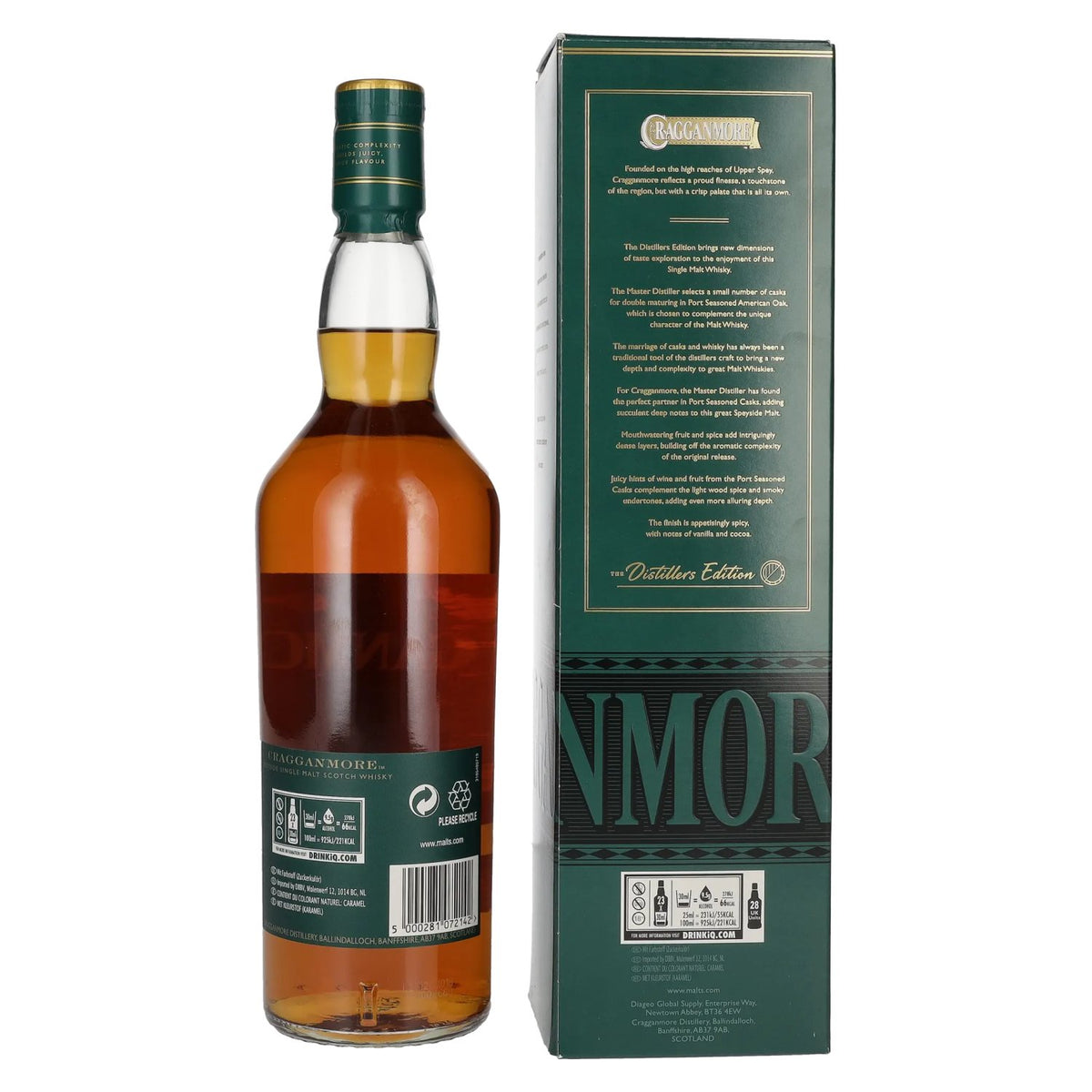 Cragganmore The Distillers Edition Speyside Single Malt 40% ABV 0.7l in a gift box