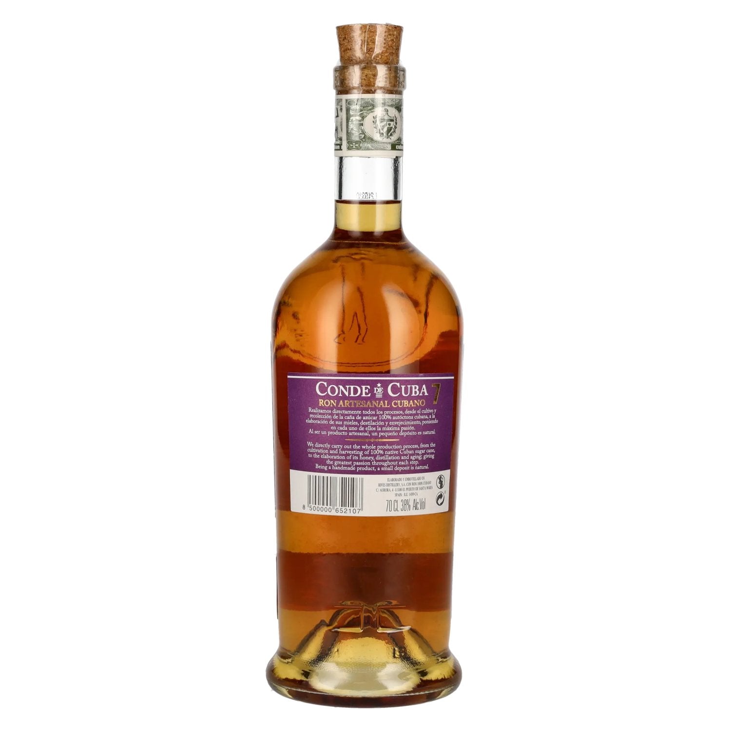 Conde de Cuba 7 Ron Artesanal Cubano 38% Vol. 0,7l