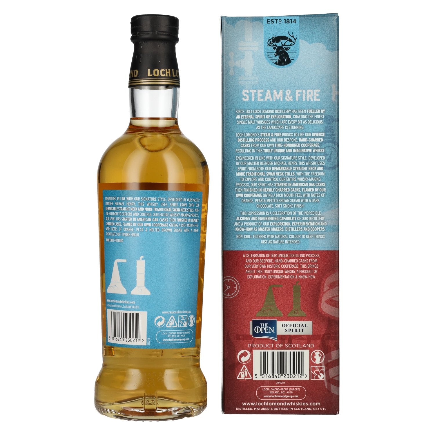 Loch Lomond STEAM & FIRE Single Malt Scotch Whisky 46% Vol. 0,7l in Geschenkbox
