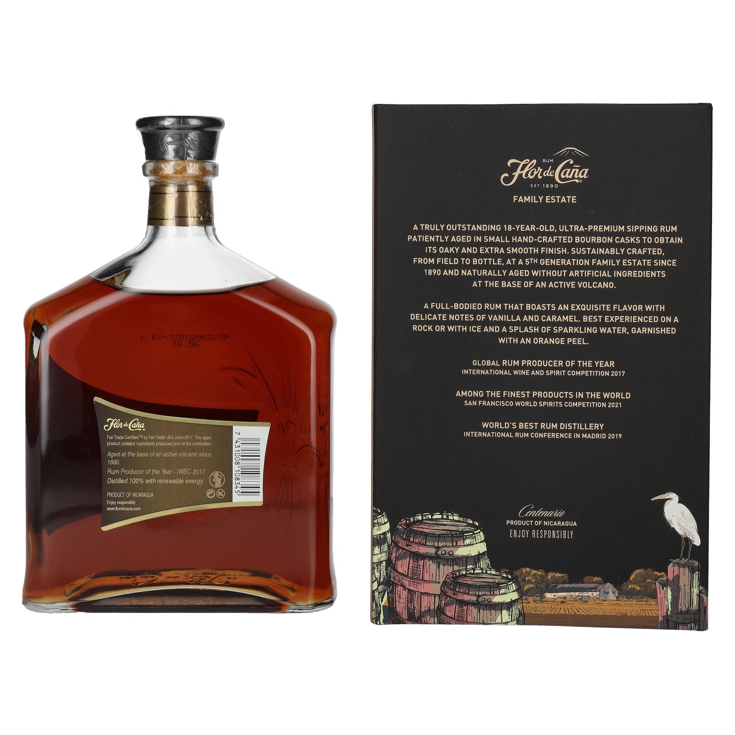 Flor de Caña Centenario 18 Jaar Oud LEGACY EDITION I 40% Vol. 1l in geschenkverpakking