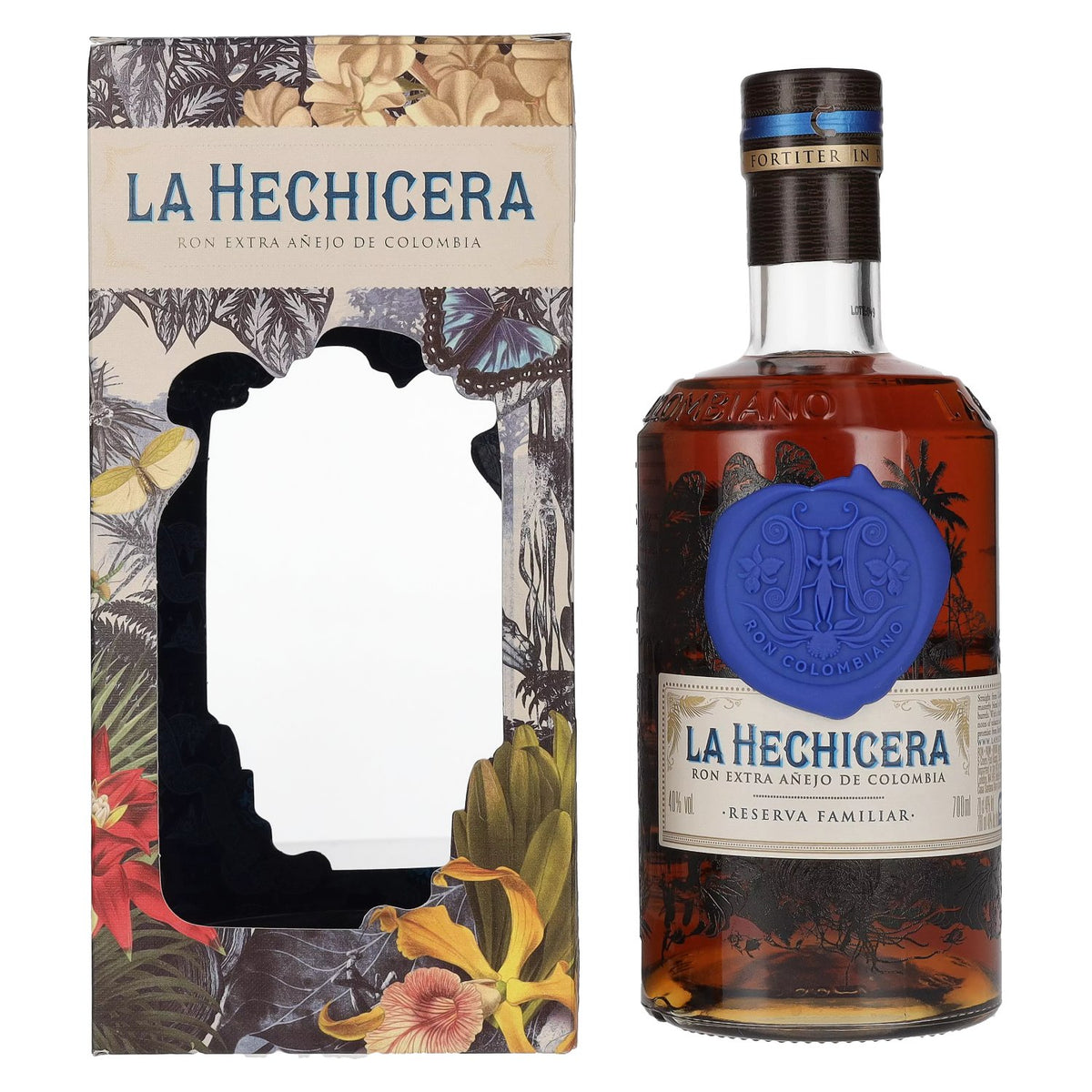La Hechicera Ron Extra Añejo uit Colombia RESERVA FAMILIAR 40% vol. 0,7 l in geschenkverpakking