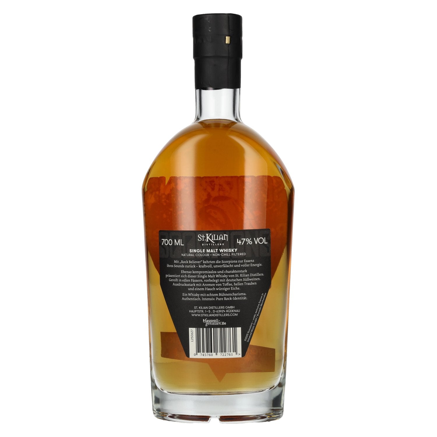 St. Kilian SCORPIONS ROCK BELIEVER Single Malt Whisky 47% Vol. 0,7l
