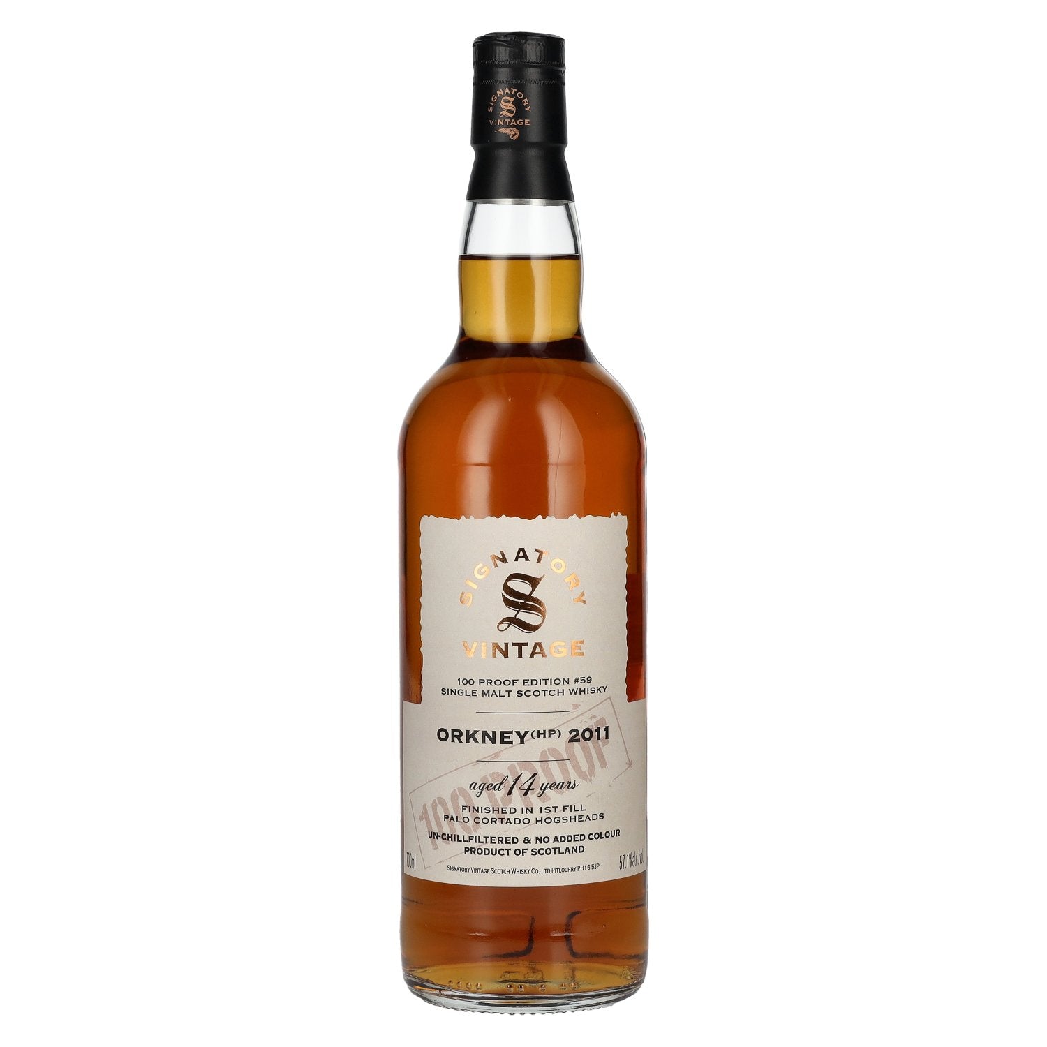 Signatory Vintage 100 Proof Edition An Orkney (HP) 14 Years Old Palo Cortado Cask #59 2011 57,1% Vol. 0,7l