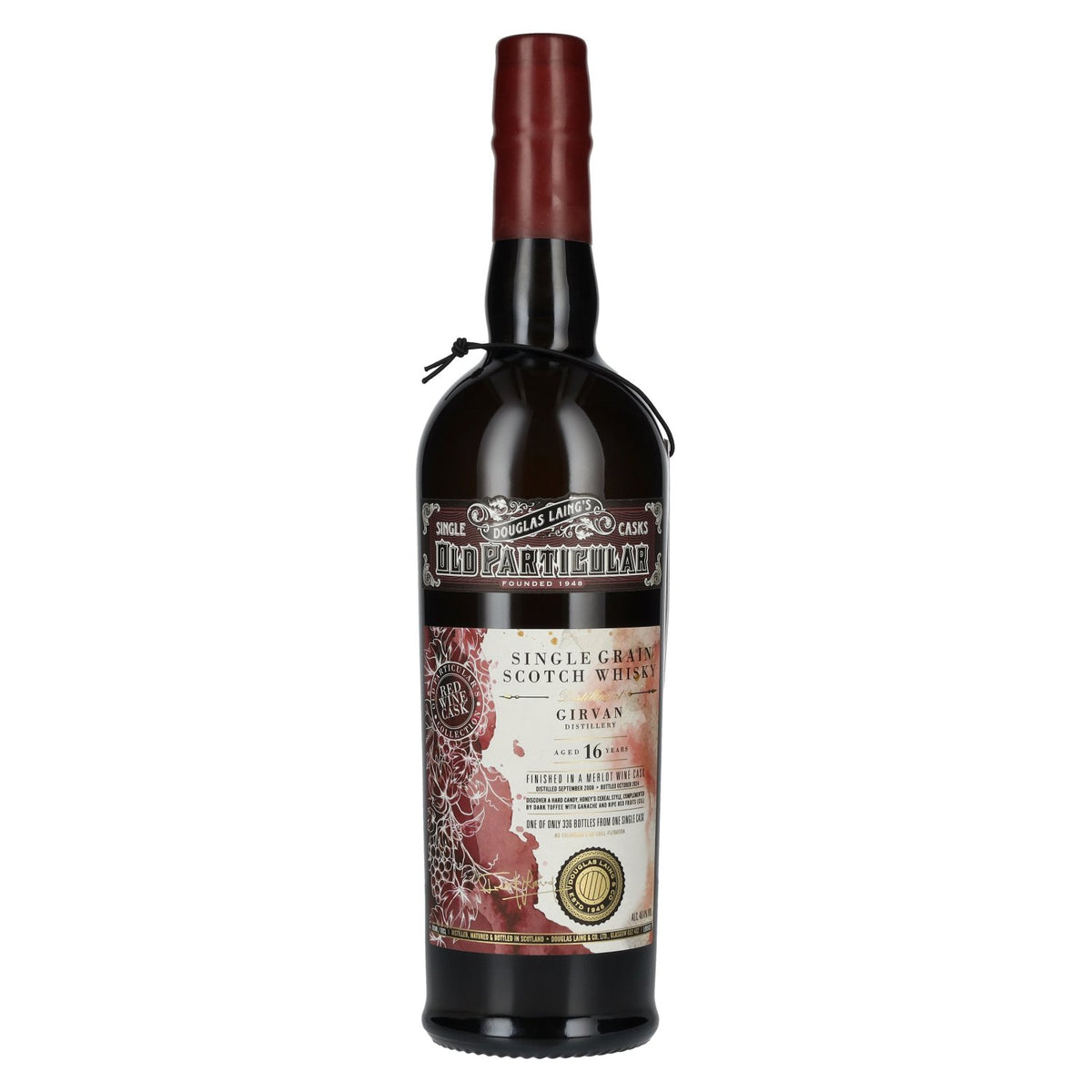 Douglas Laing OLD PARTICULAR Girvan 16 Years Old Single Grain Whisky 2008 48,4% Vol. 0,7l