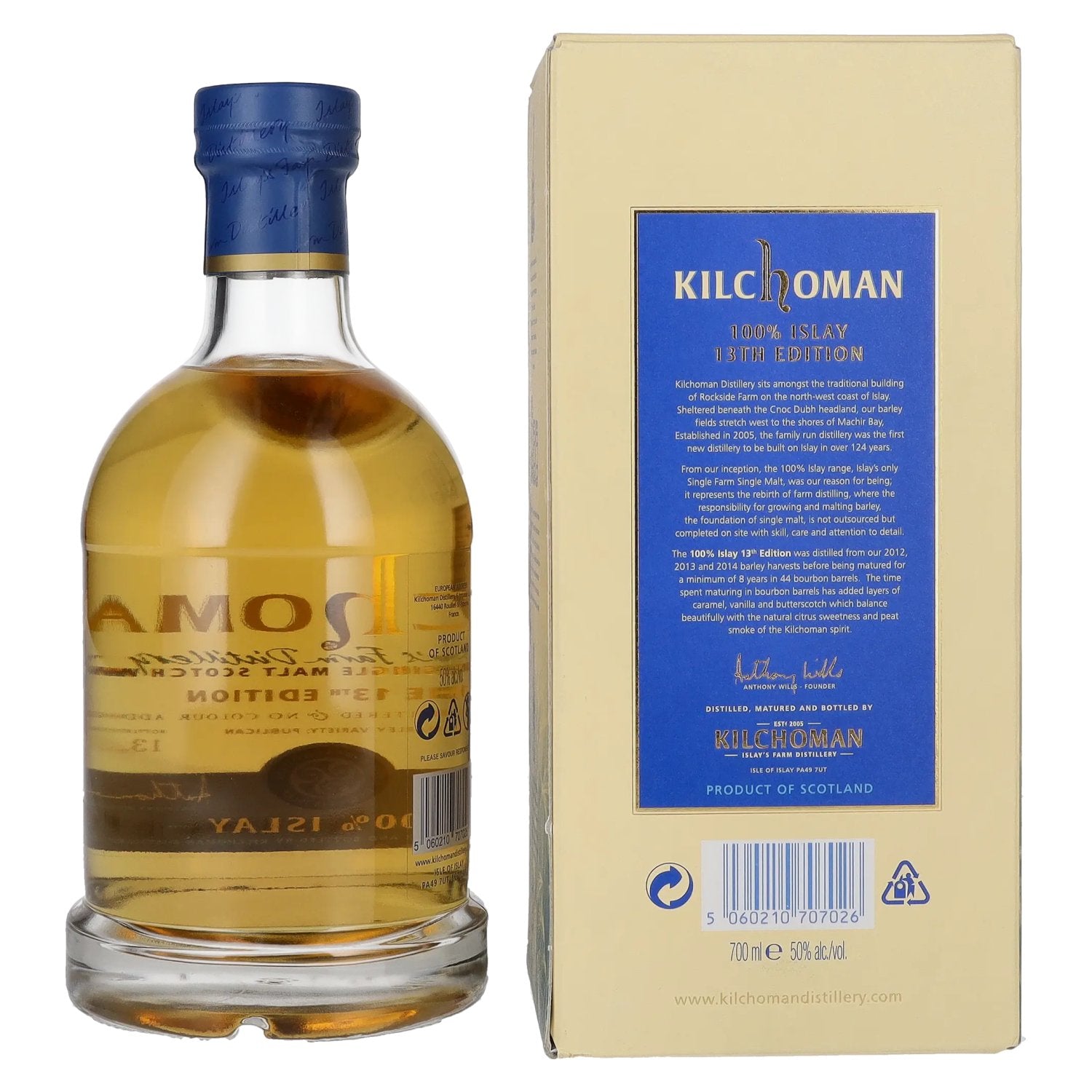 Kilchoman 100% Islay The 13th Edition 2023 50% Vol. 0,7l in Geschenkbox