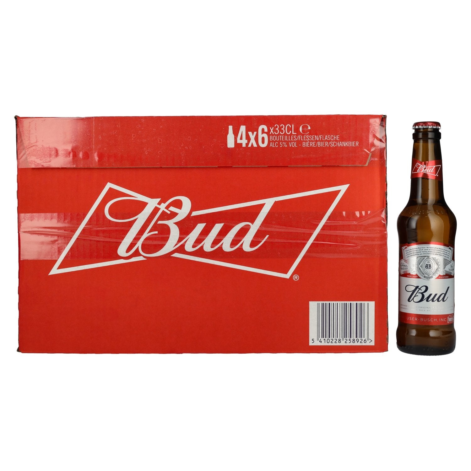 Bud American Lager Beer 5% Vol. 4x6x0,33l