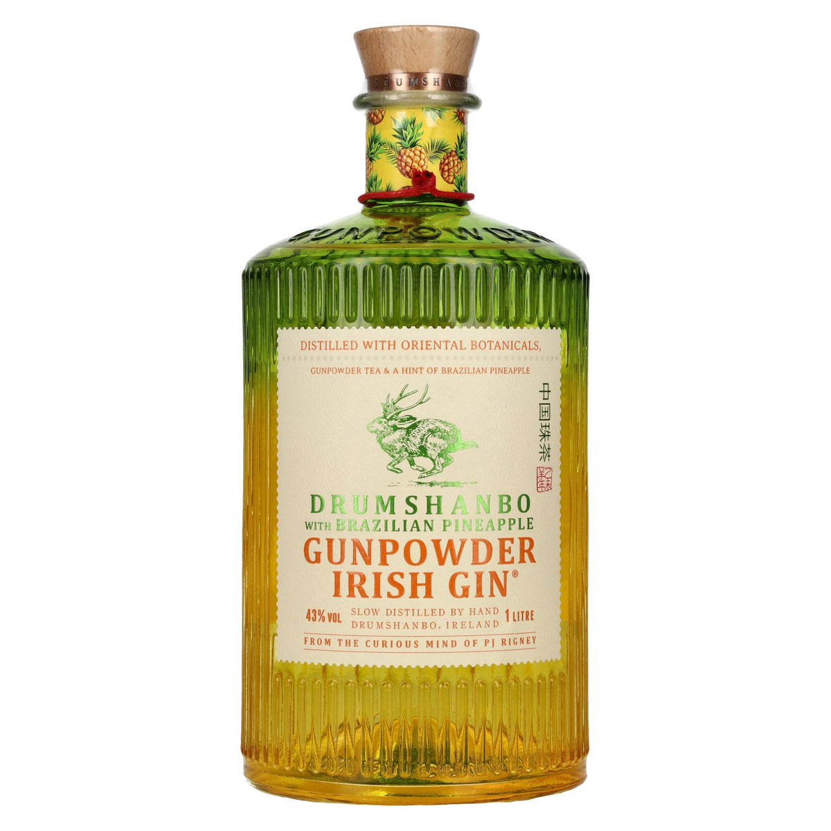 Gin irlandais Drumshanbo Gunpowder à l'ananas du Brésil, 43 % vol., 1 l
