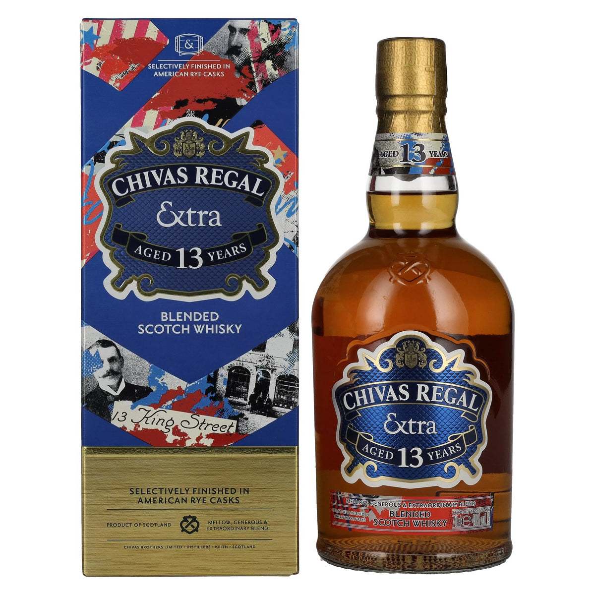 Chivas Regal EXTRA 13 Years Old AMERICAN RYE CASKS Finish 40% Vol. 0,7l in Geschenkbox