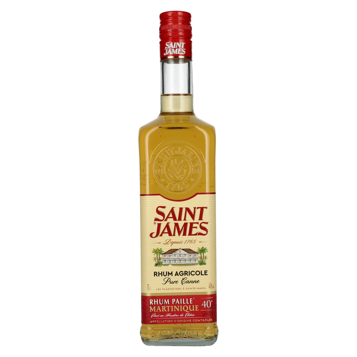 Saint James Pure Canne PAILLE Rhum Agricole 40% Vol. 0,7l