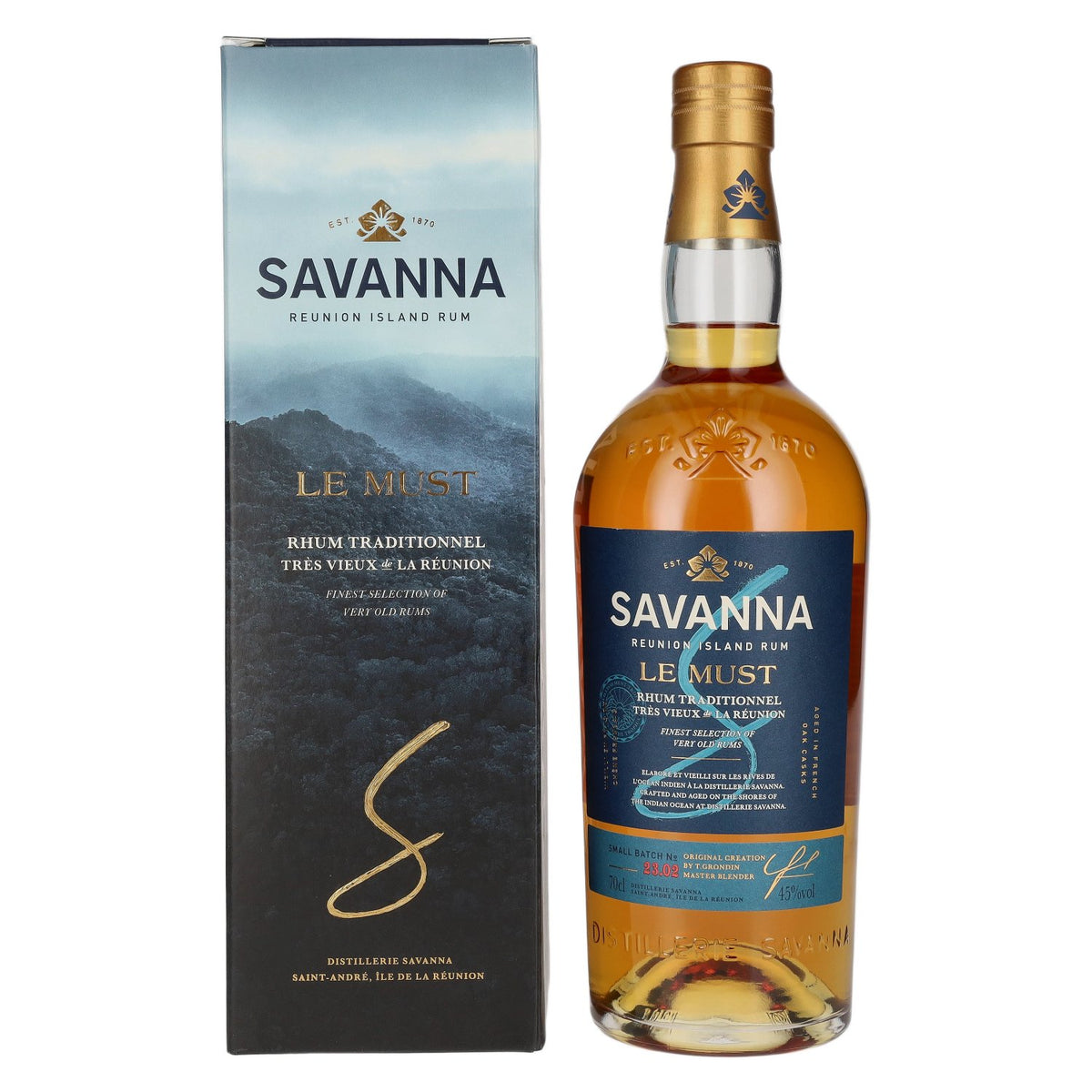 Savanna LE MUST Rum van Réunion 45% vol. 0,7 l in geschenkverpakking