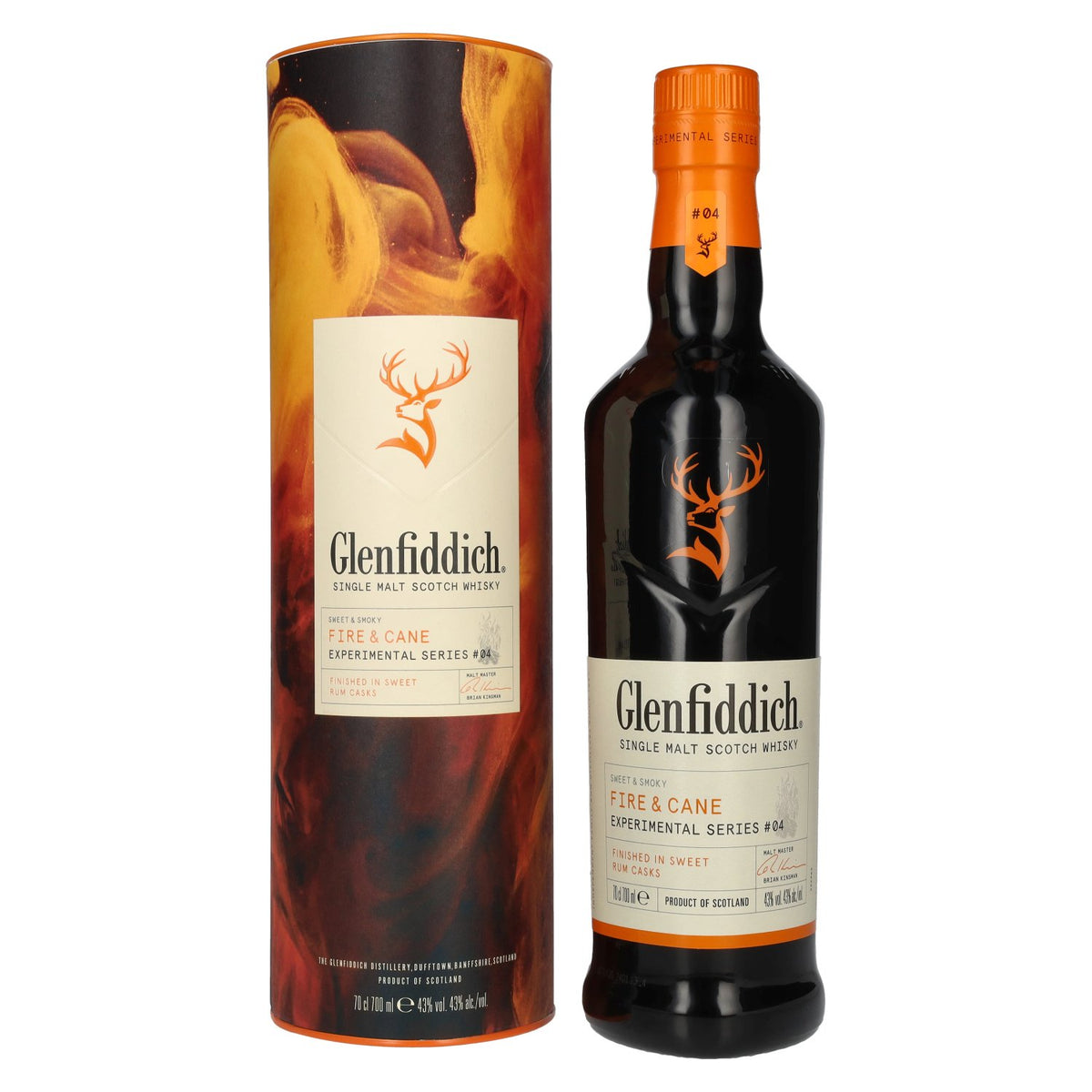 Glenfiddich FIRE &amp; CANE Single Malt Scotch Whisky 43% vol. 0.7l in a gift box