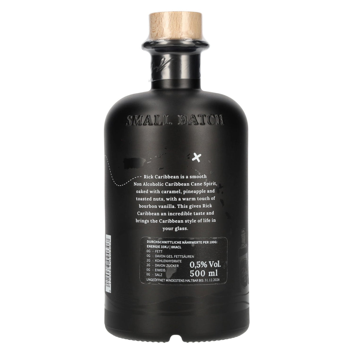 Rick Caribbean Dark Cane Spirit, alcoholvrij, 0,5 l