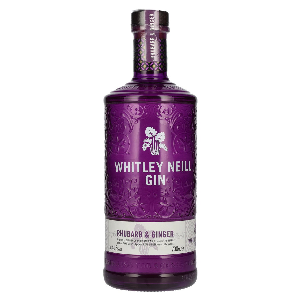 Whitley Neill RHUBARB &amp; GINGER GIN 41,3% vol. 0,7 l