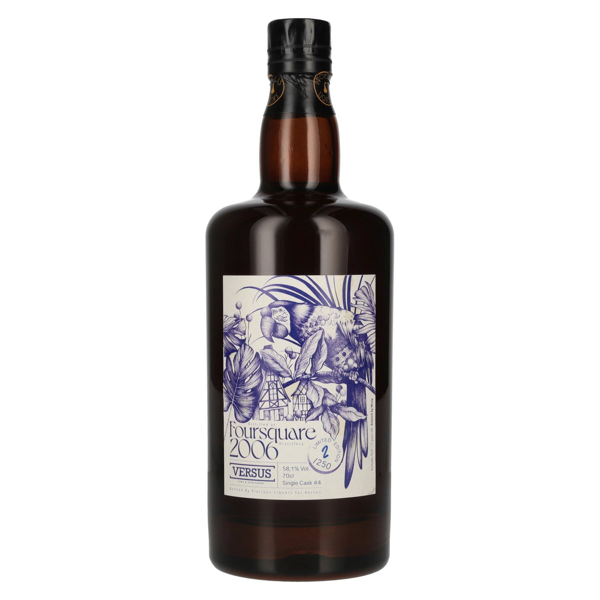 Foursquare 17 Years Old Single Cask Rum, gebotteld voor Versus #4, 58,1% vol., 0,7 l