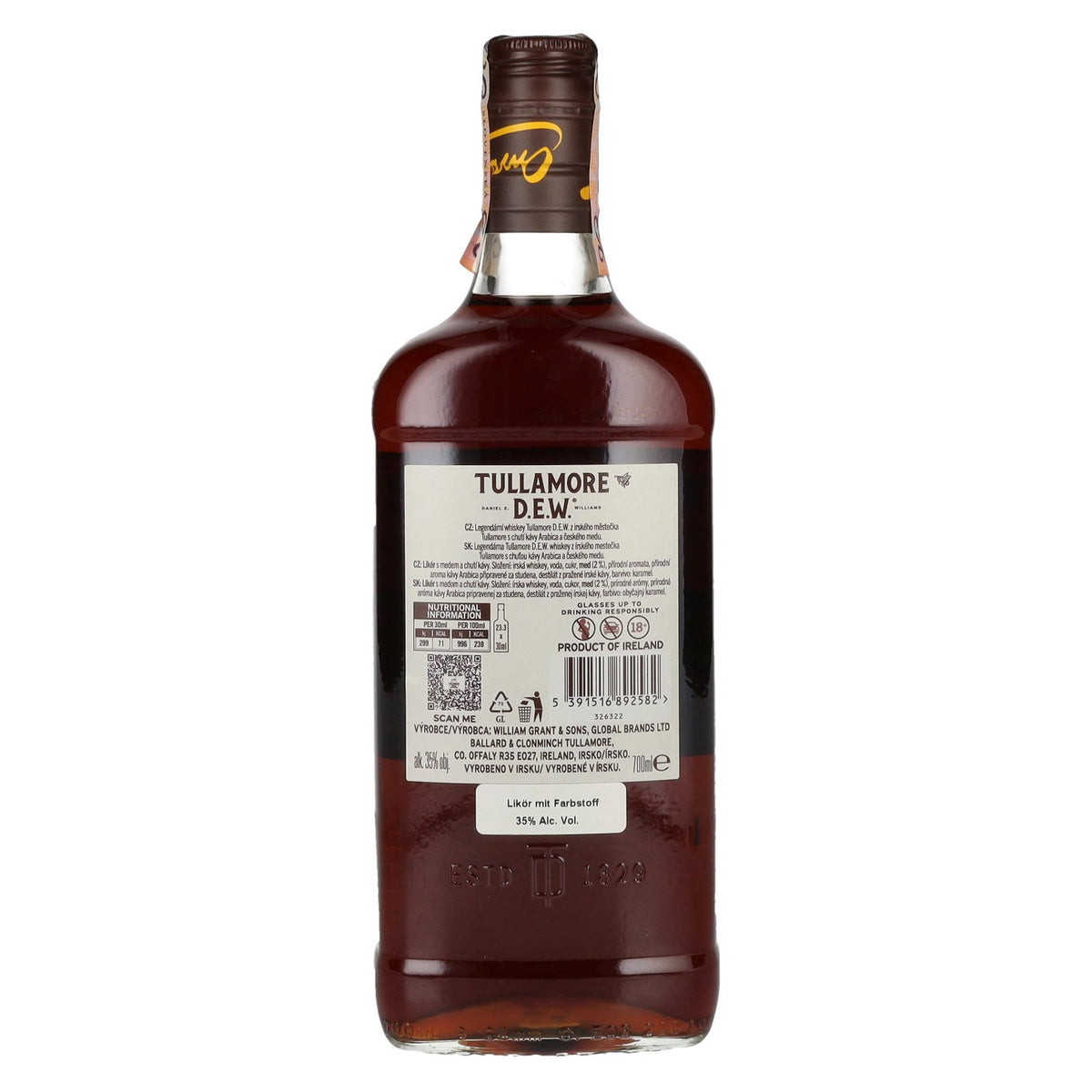 Tullamore D.E.W. Café Honey Liqueur 35% ABV 0.7l