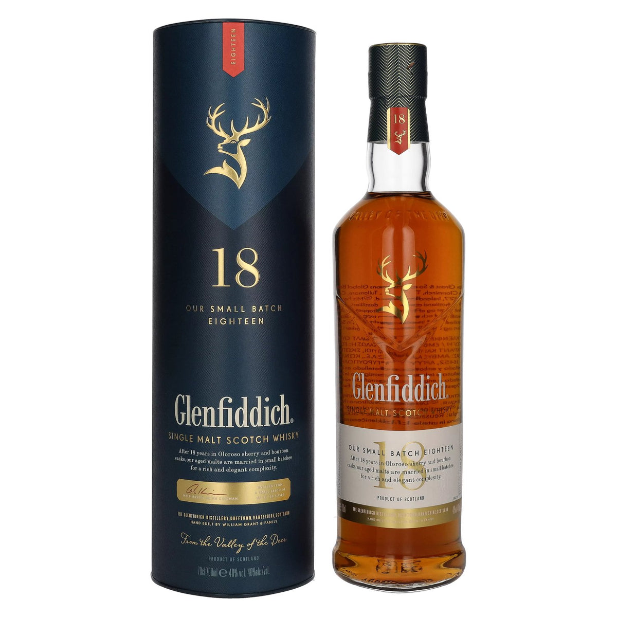 Glenfiddich 18 Years Old OUR SMALL BATCH 18 40% vol. 0.7 l in a gift box