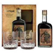 Liqueur aux herbes Badel Antique Pelinkovac Premium, 35 % vol., 0,7 l, dans un coffret cadeau avec 2 verres