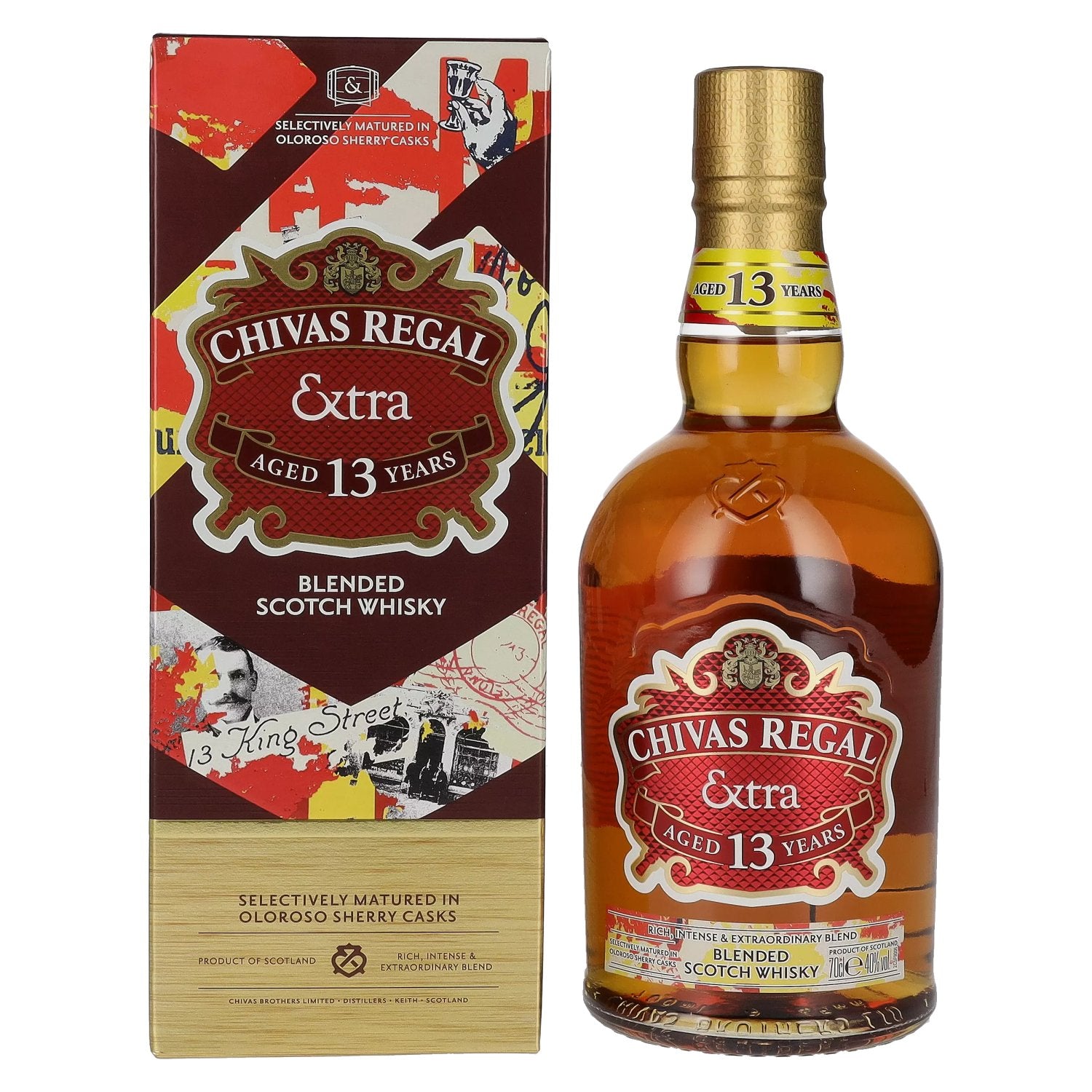 Chivas Regal EXTRA 13 Years Old OLOROSO SHERRY CASKS Finish 40% Vol. 0,7l in geschenkverpakking