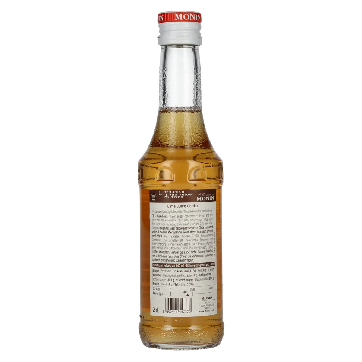 Monin-siroop LIME-SIROOP 0,25 l